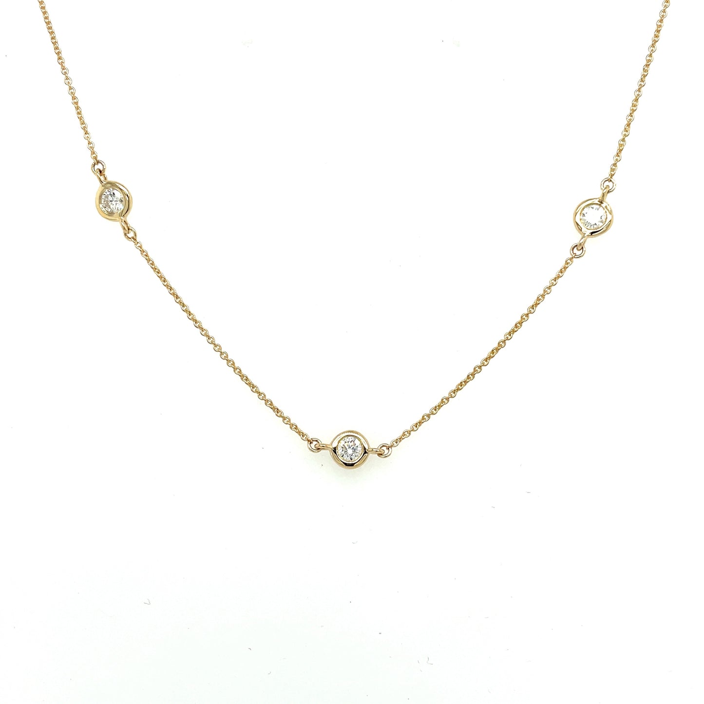 Yellow Gold "Yard Of Diamonds" Style Necklet Gardiner Brothers