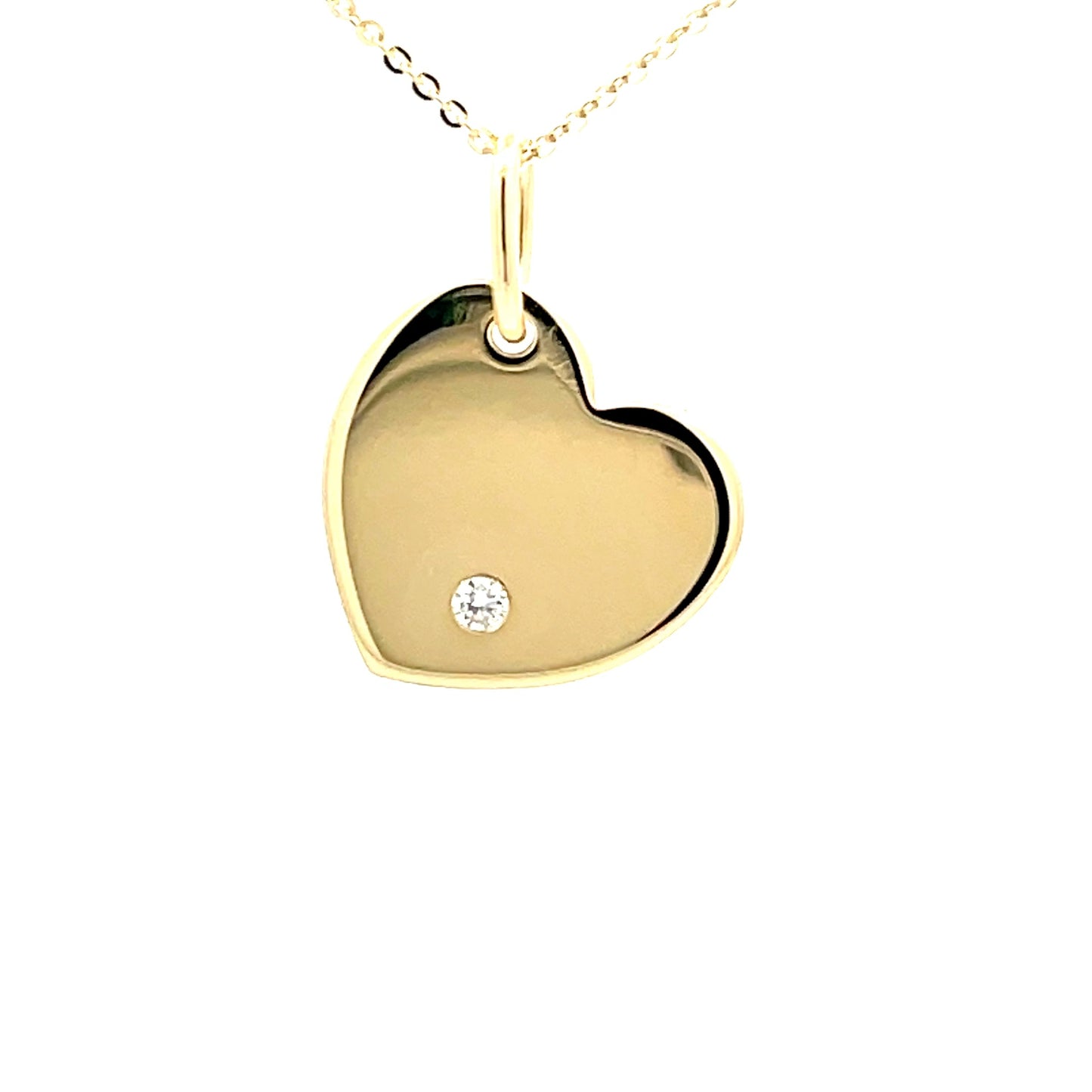 Yellow Gold Diamond Heart Pendant Necklace Gardiner Brothers