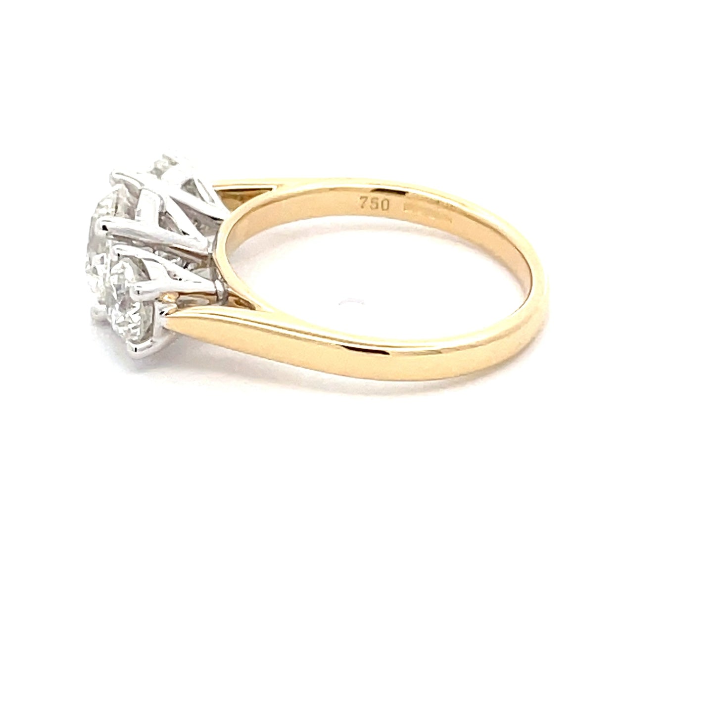 Round Brilliant Cut Diamond 3 Stone Ring - 2.51cts Gardiner Brothers
