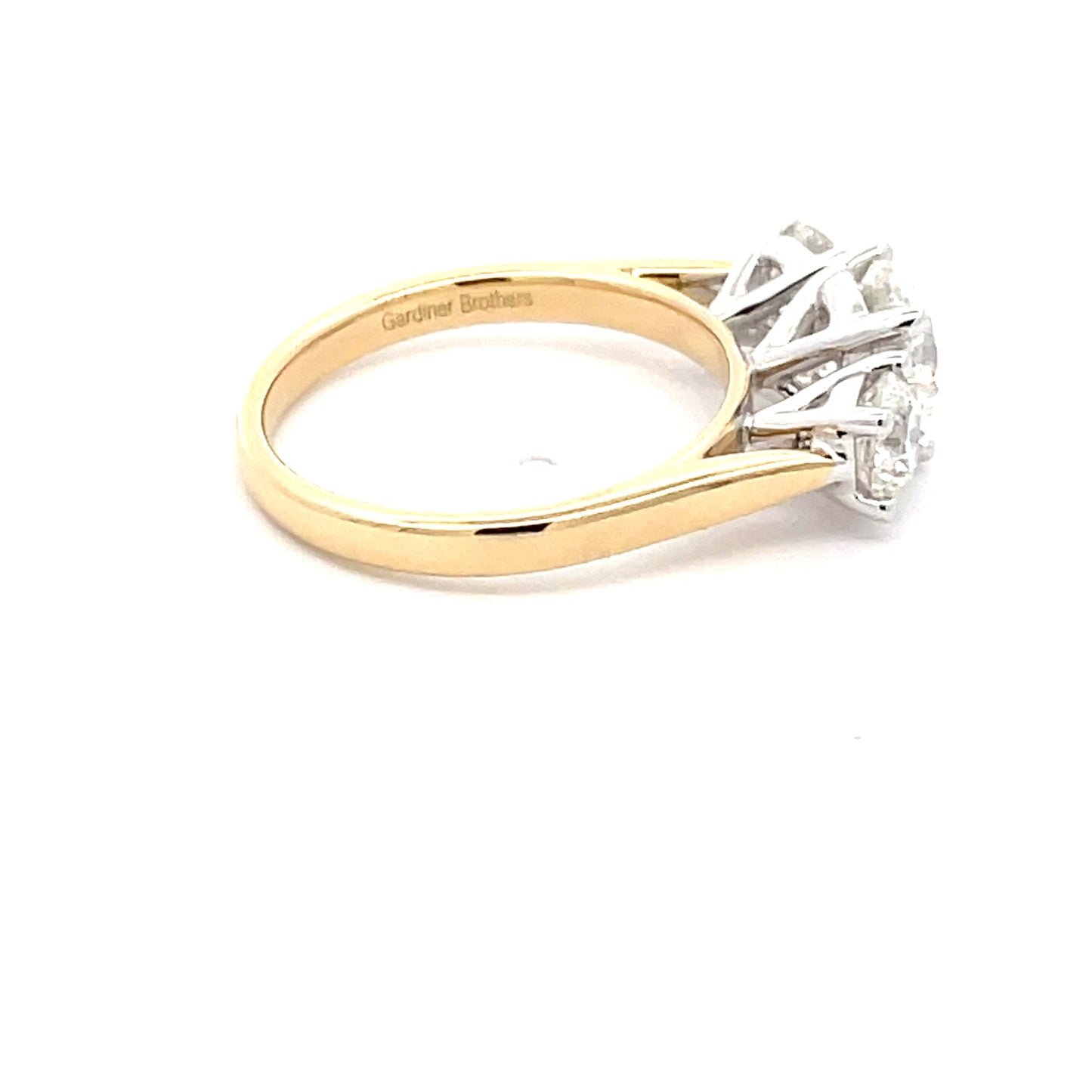 Round Brilliant Cut Diamond 3 Stone Ring - 2.51cts Gardiner Brothers