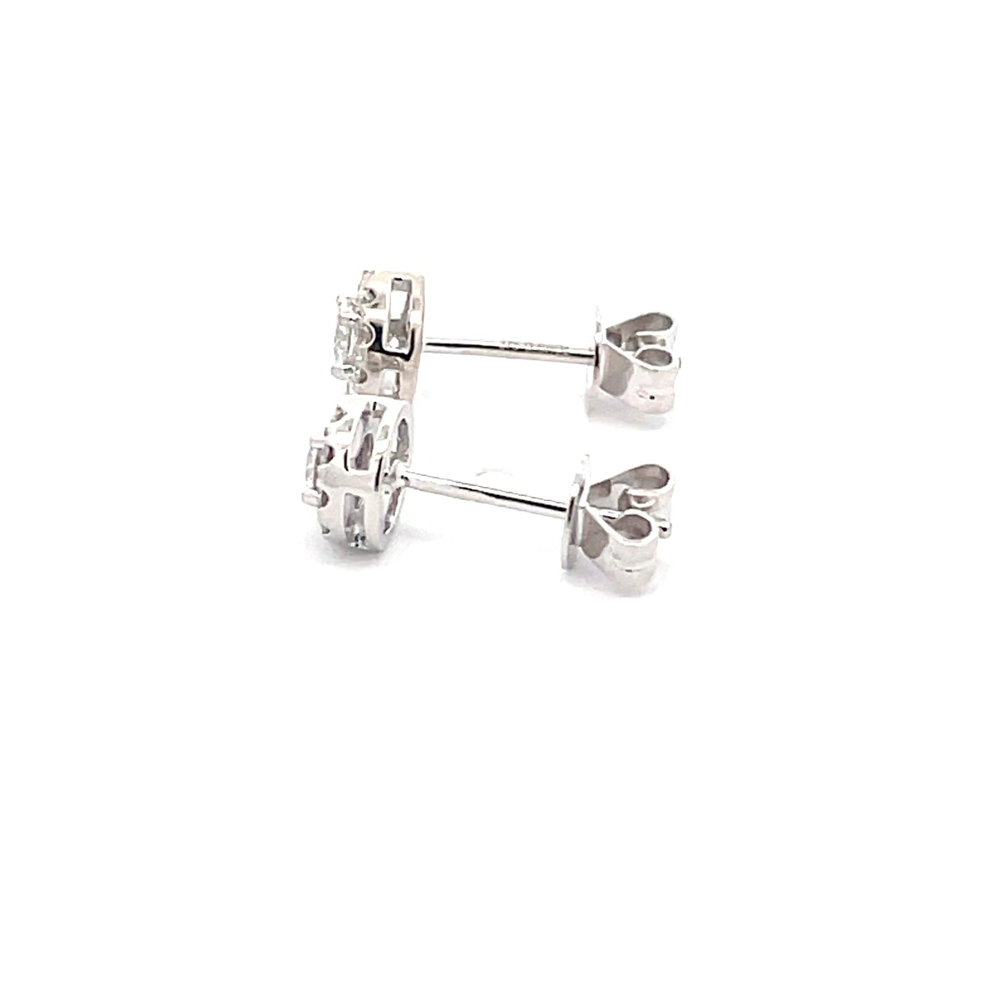 Round Brilliant Cut Diamond Halo Style Earrings Gardiner Brothers