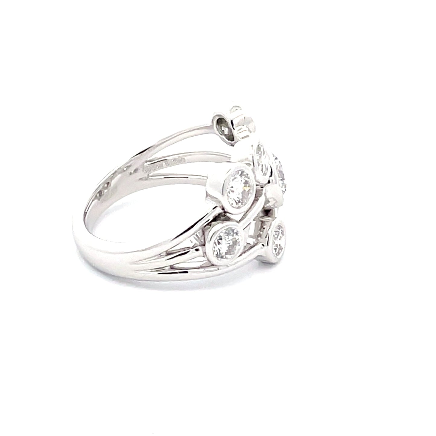 Round Brilliant Cut Diamond Bubble Style Ring Gardiner Brothers