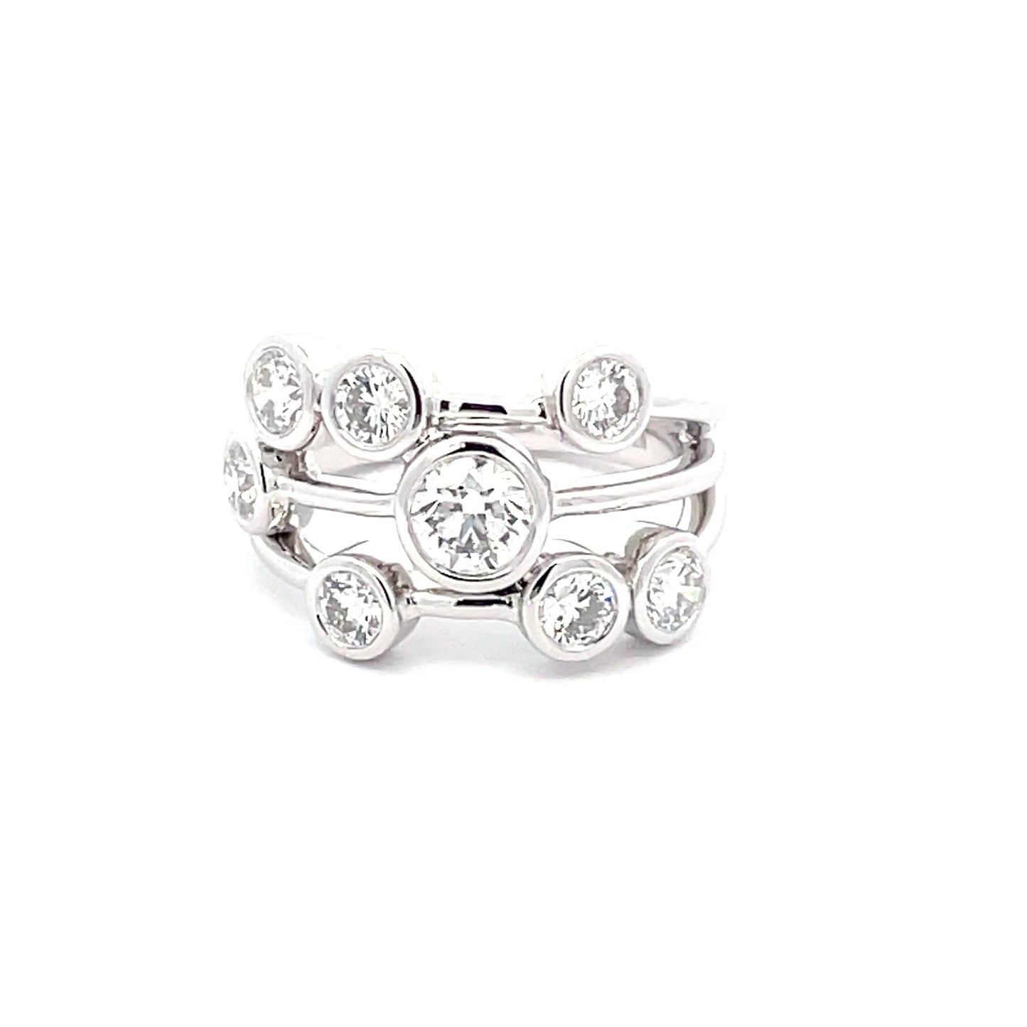 Round Brilliant Cut Diamond Bubble Style Ring Gardiner Brothers