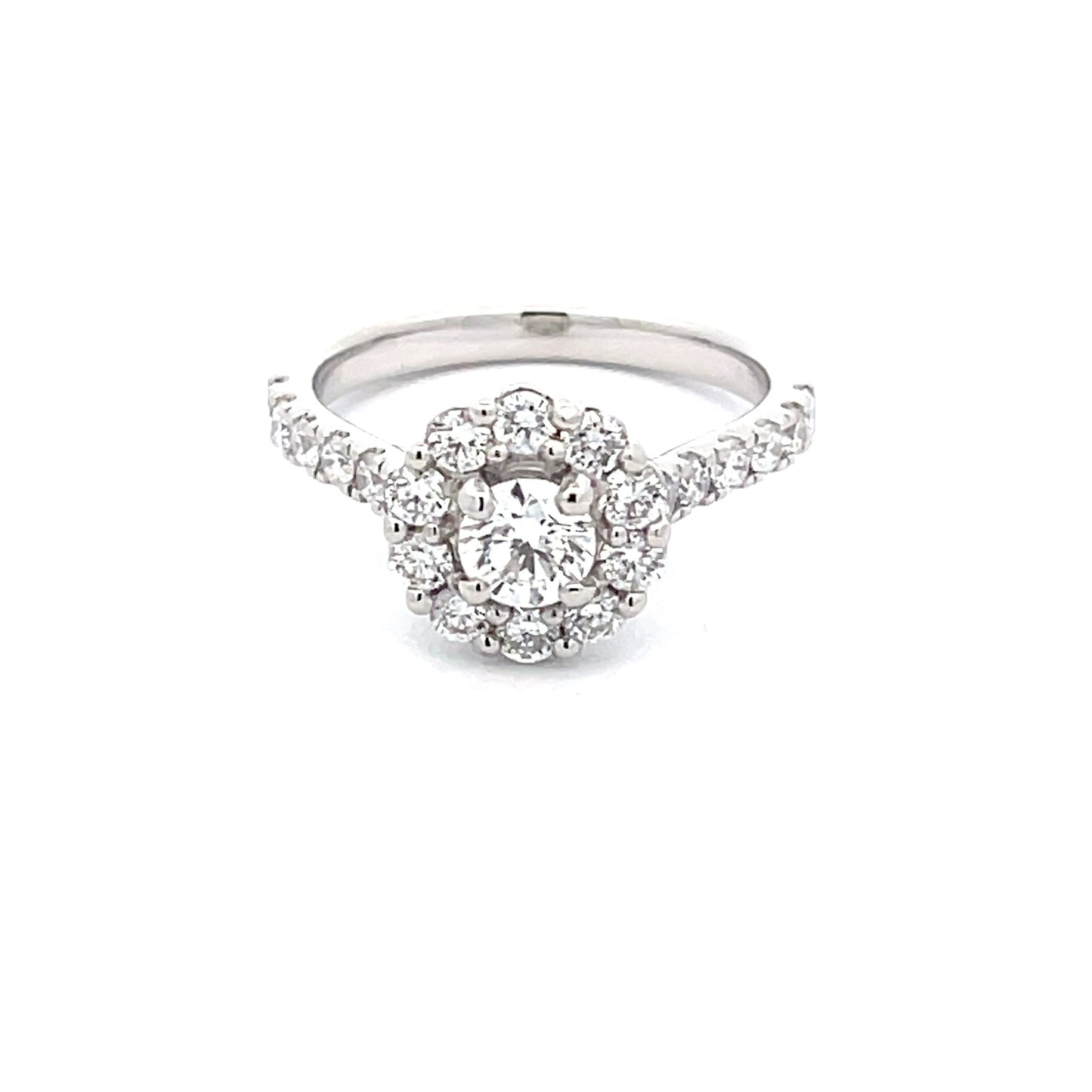 Round Brilliant Cut Diamond Halo Style Ring - 1.15cts Gardiner Brothers