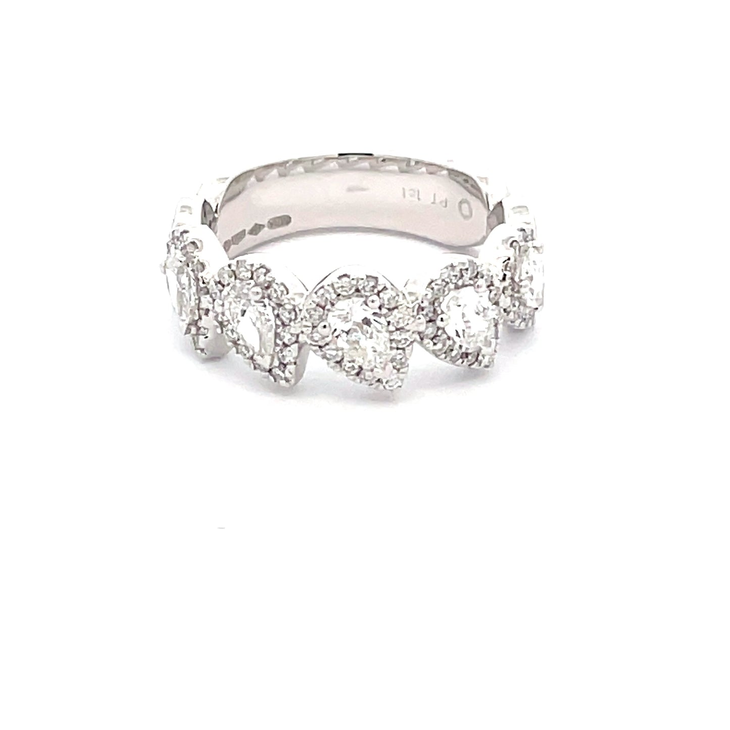 Pear Shaped Diamond Halo Style Eternity Ring Gardiner Brothers