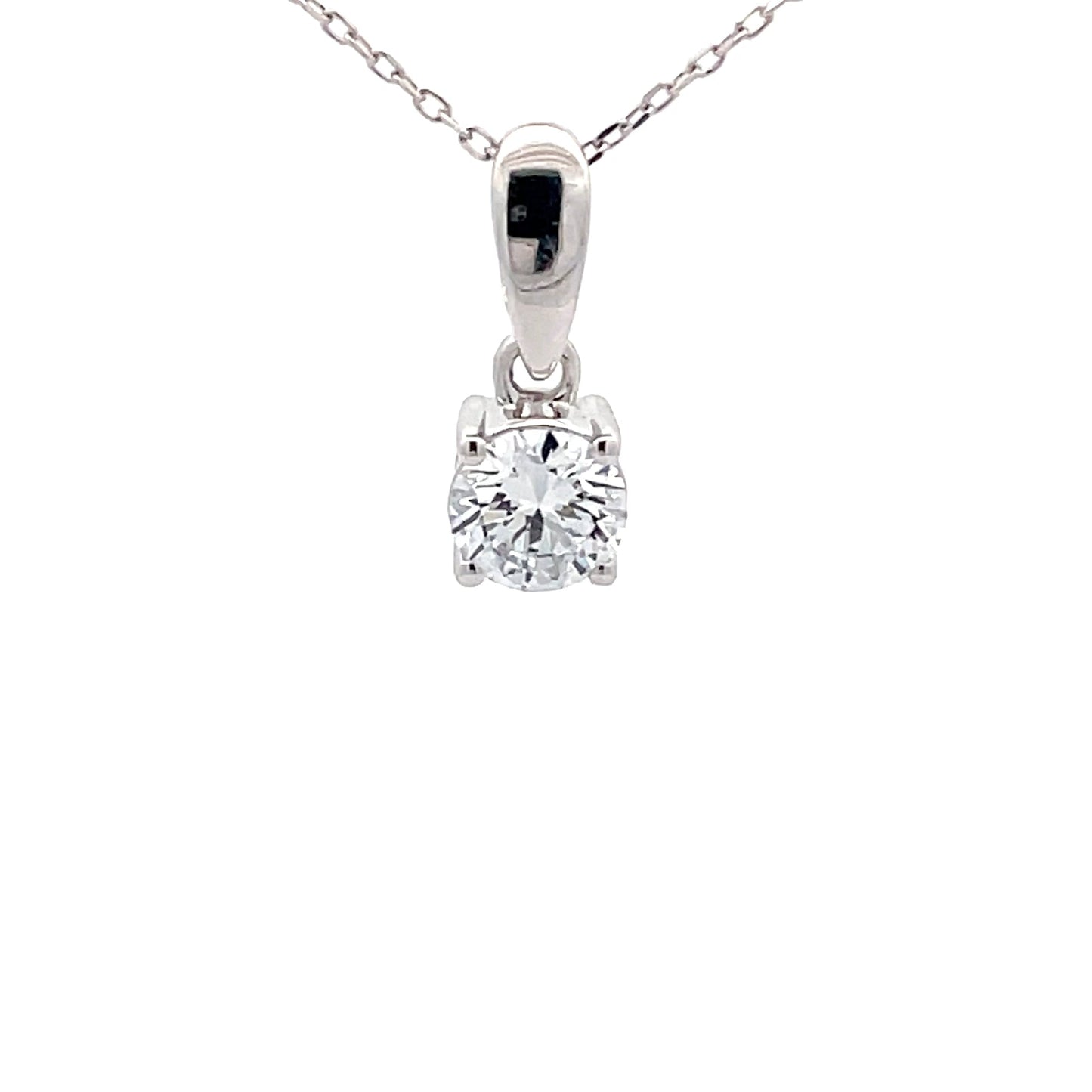 Lab Grown Round Brilliant Cut Diamond Solitaire Pendant - 0.70cts Gardiner Brothers