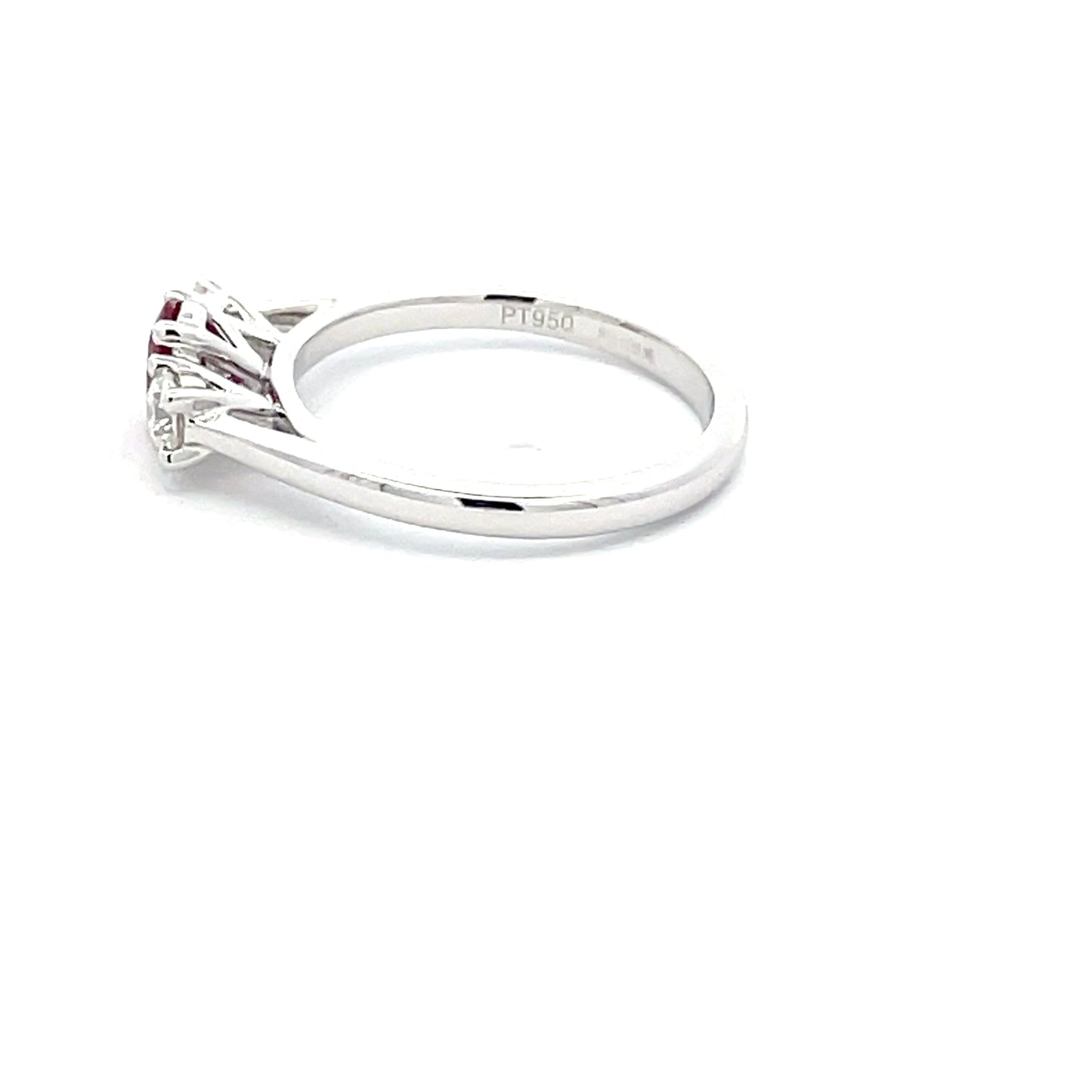 RUBY AND DIAMOND 3 STONE RING Gardiner Brothers