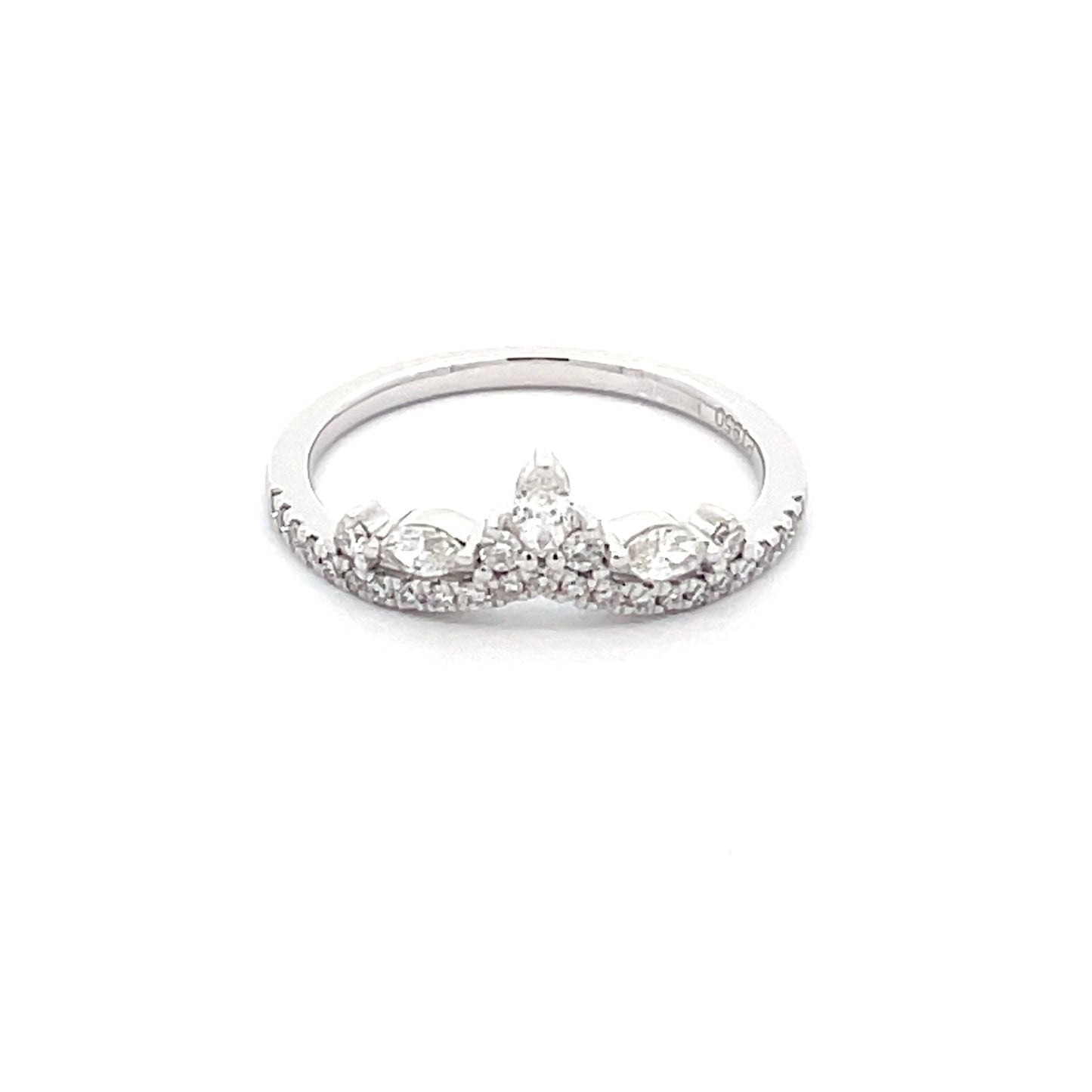 Round Brilliant and Marquise Shaped Diamond Tiara Ring Gardiner Brothers