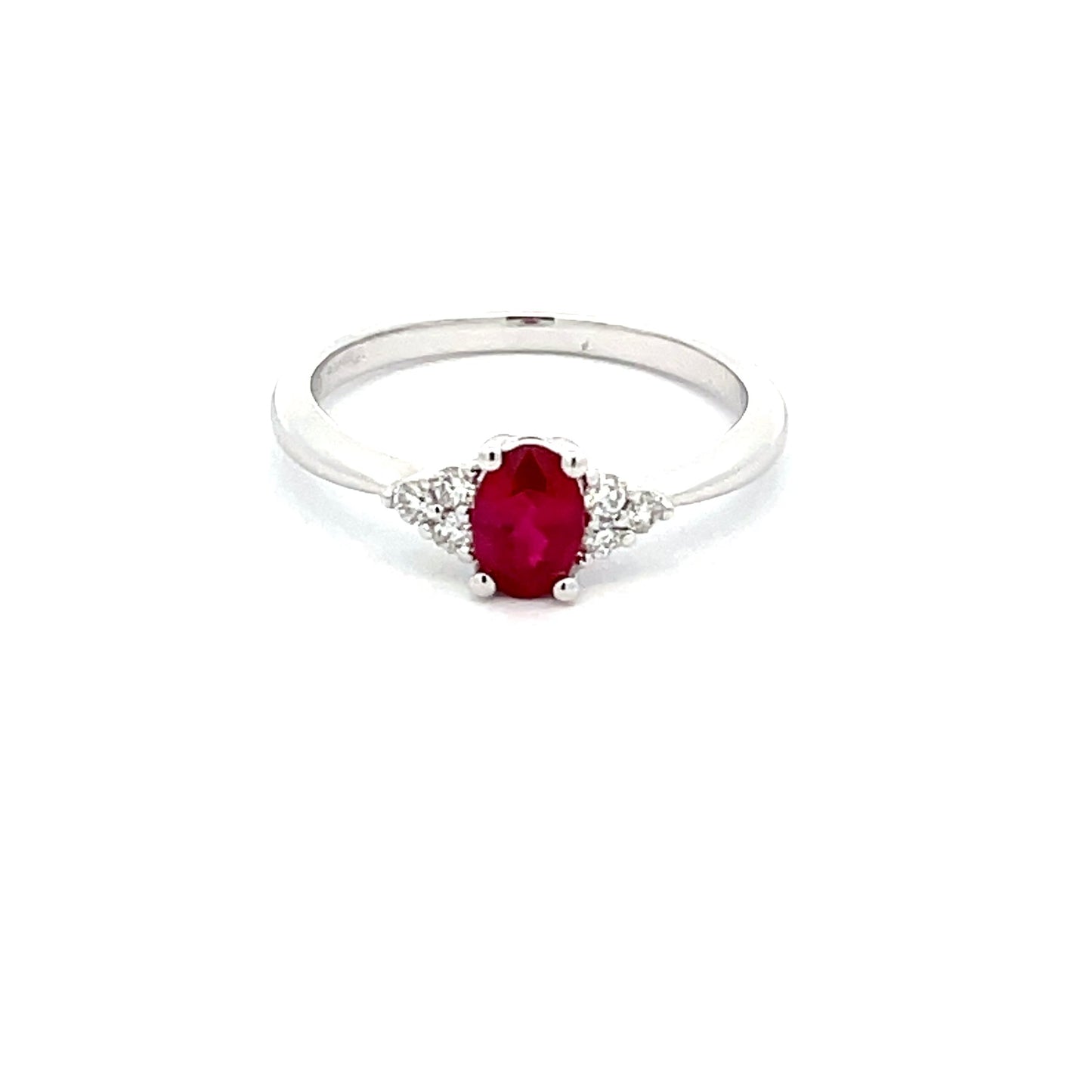 Ruby and Round brilliant Cut Diamond Ring Gardiner Brothers
