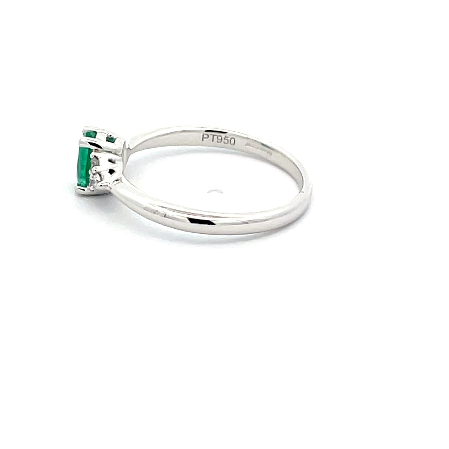 Emerald and Round brilliant Cut Diamond Ring Gardiner Brothers