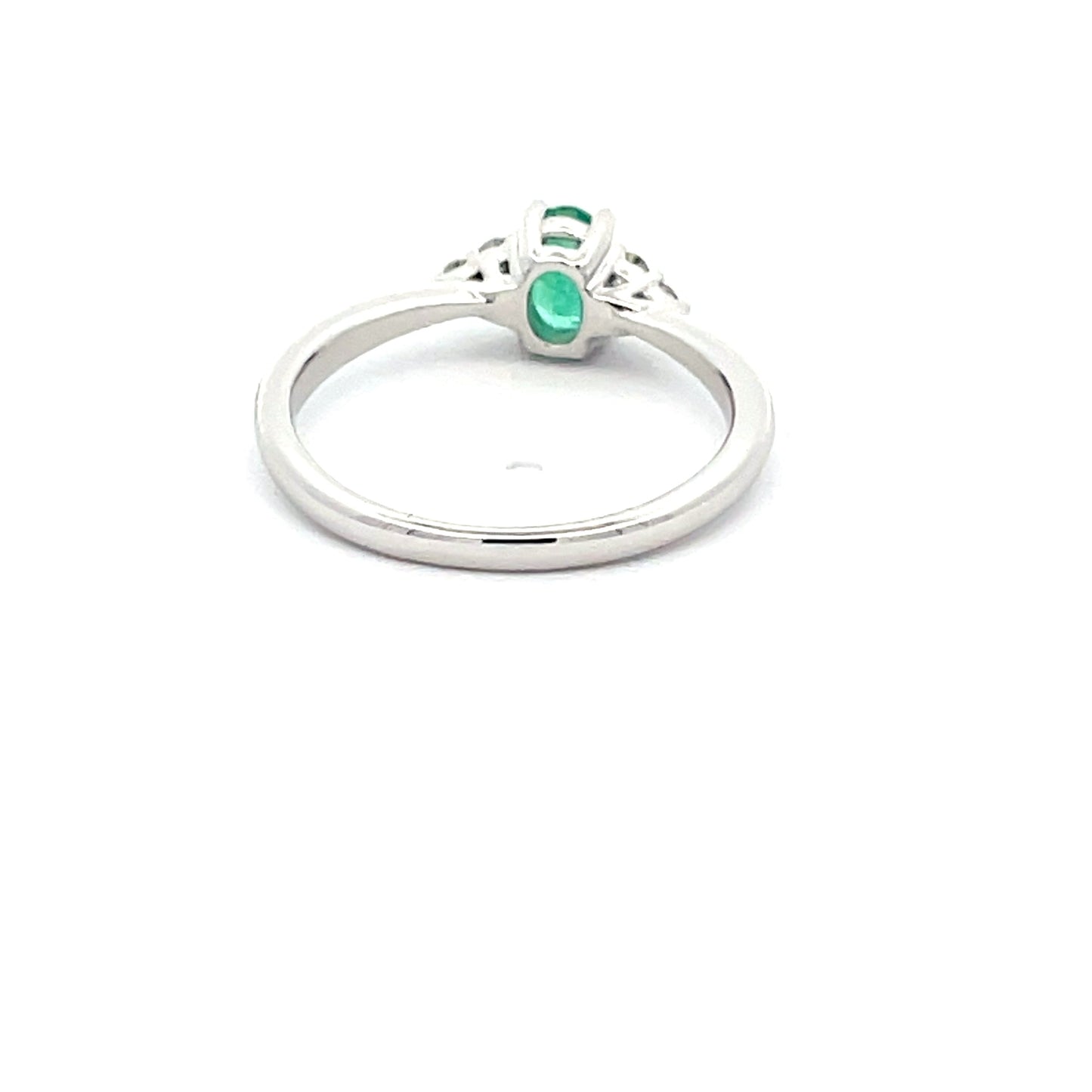 Emerald and Round brilliant Cut Diamond Ring Gardiner Brothers
