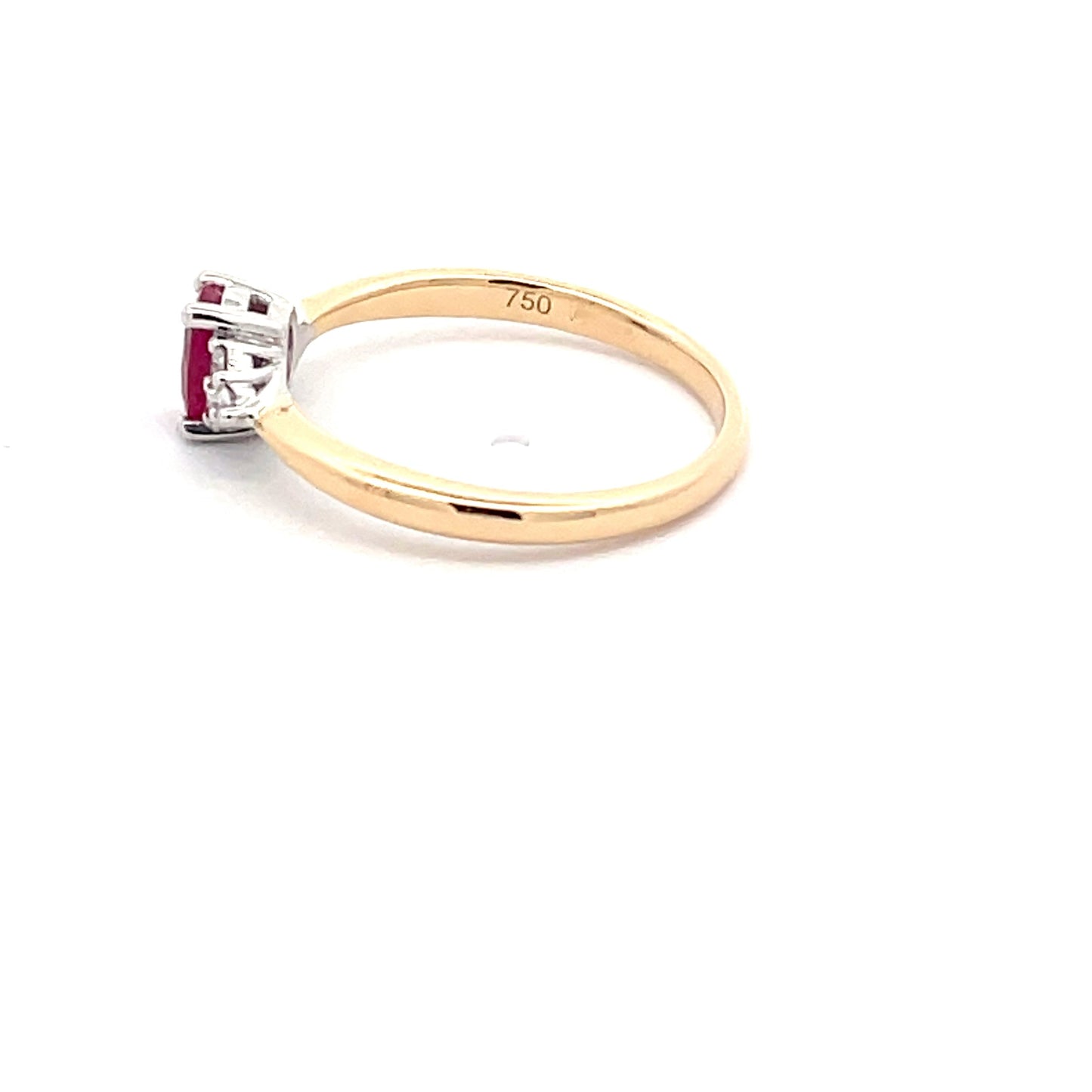 Ruby and Round brilliant Cut Diamond Ring Gardiner Brothers