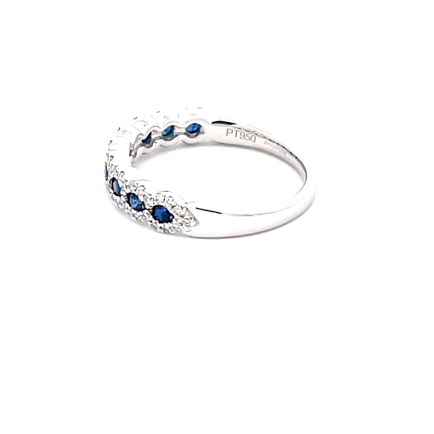 Sapphire and Round Brilliant Cut Diamond Halo Style Dress Ring Gardiner Brothers