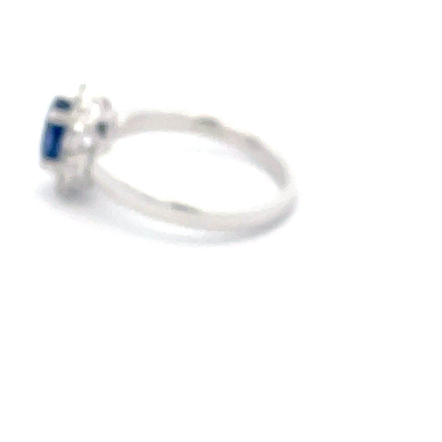 Sapphire and Round Brilliant Cut Diamond Cluster Ring Gardiner Brothers