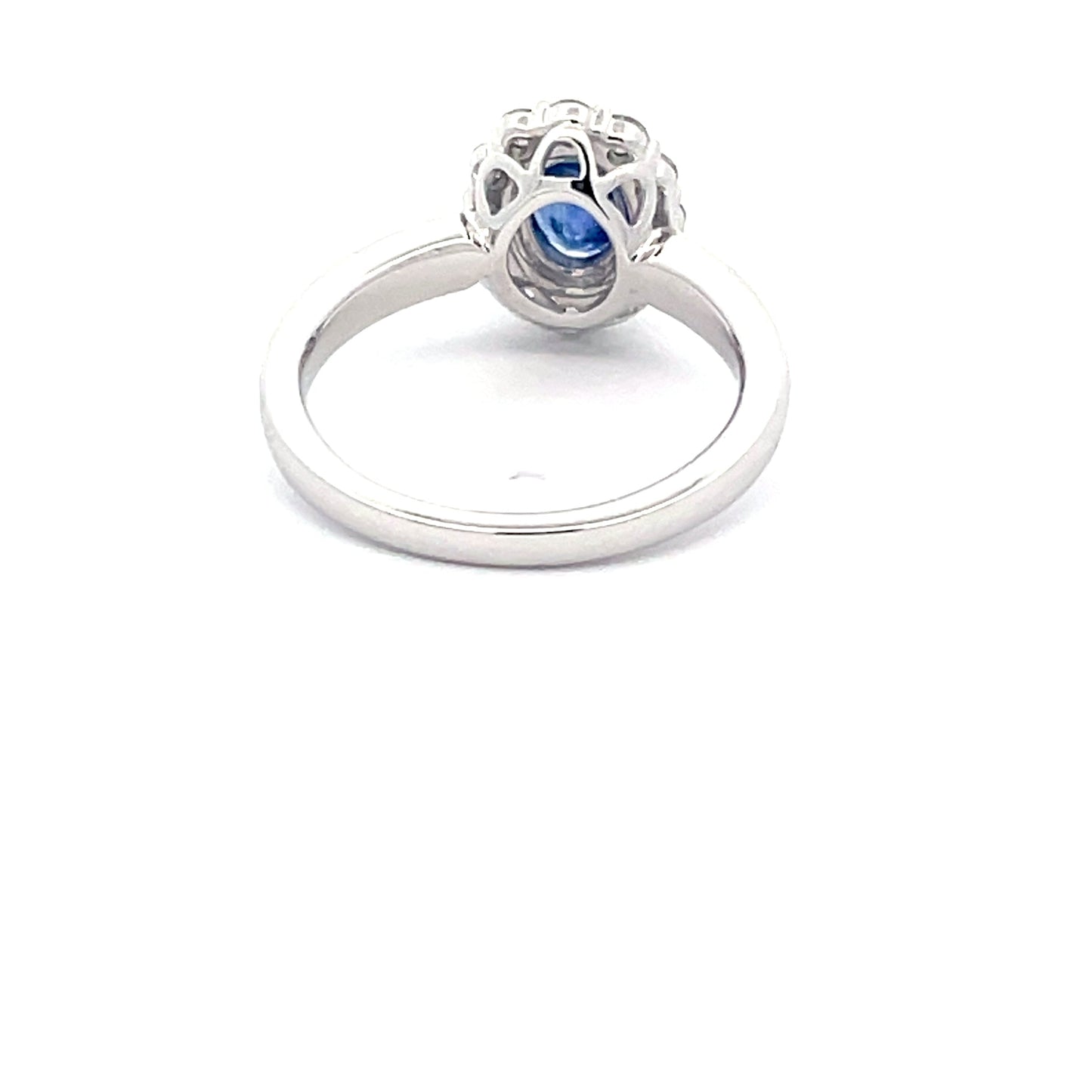 Sapphire and Round Brilliant Cut Diamond Cluster Ring Gardiner Brothers
