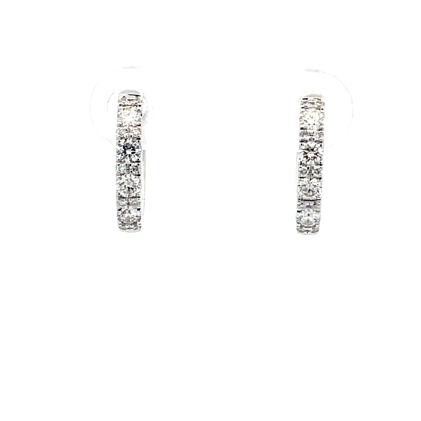 Round Brilliant Cut Diamond Hoop Earrings Gardiner Brothers