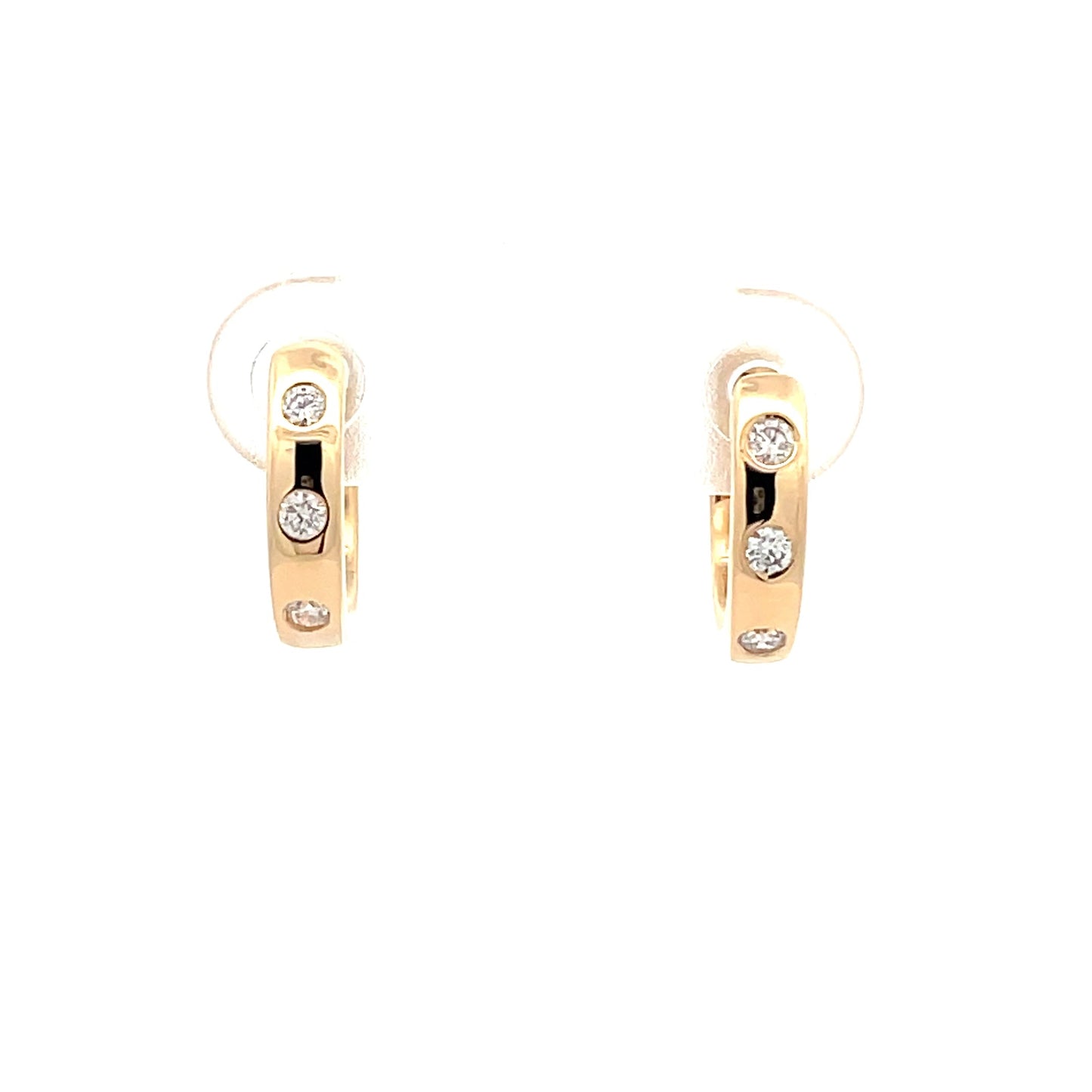 Round Brilliant Cut Diamond Hoop Earrings Gardiner Brothers