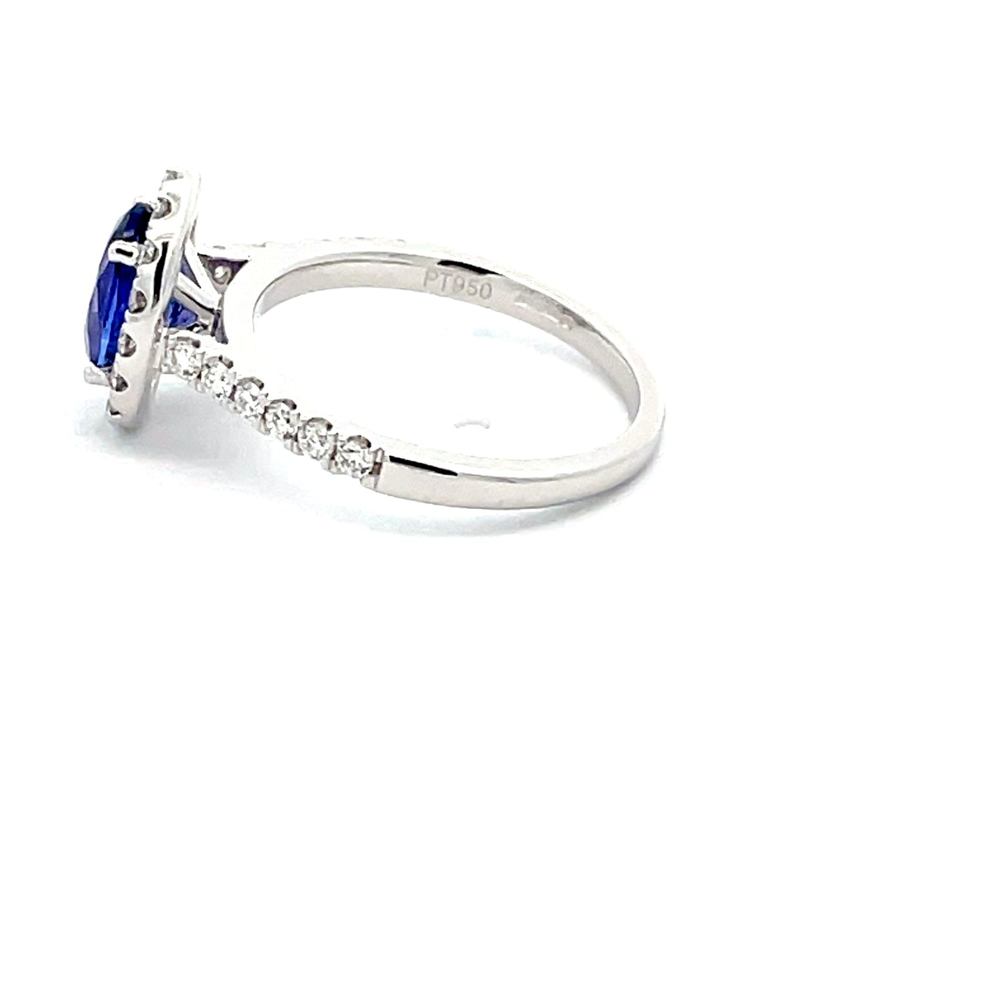 Tanzanite and Diamond Halo style Ring Gardiner Brothers