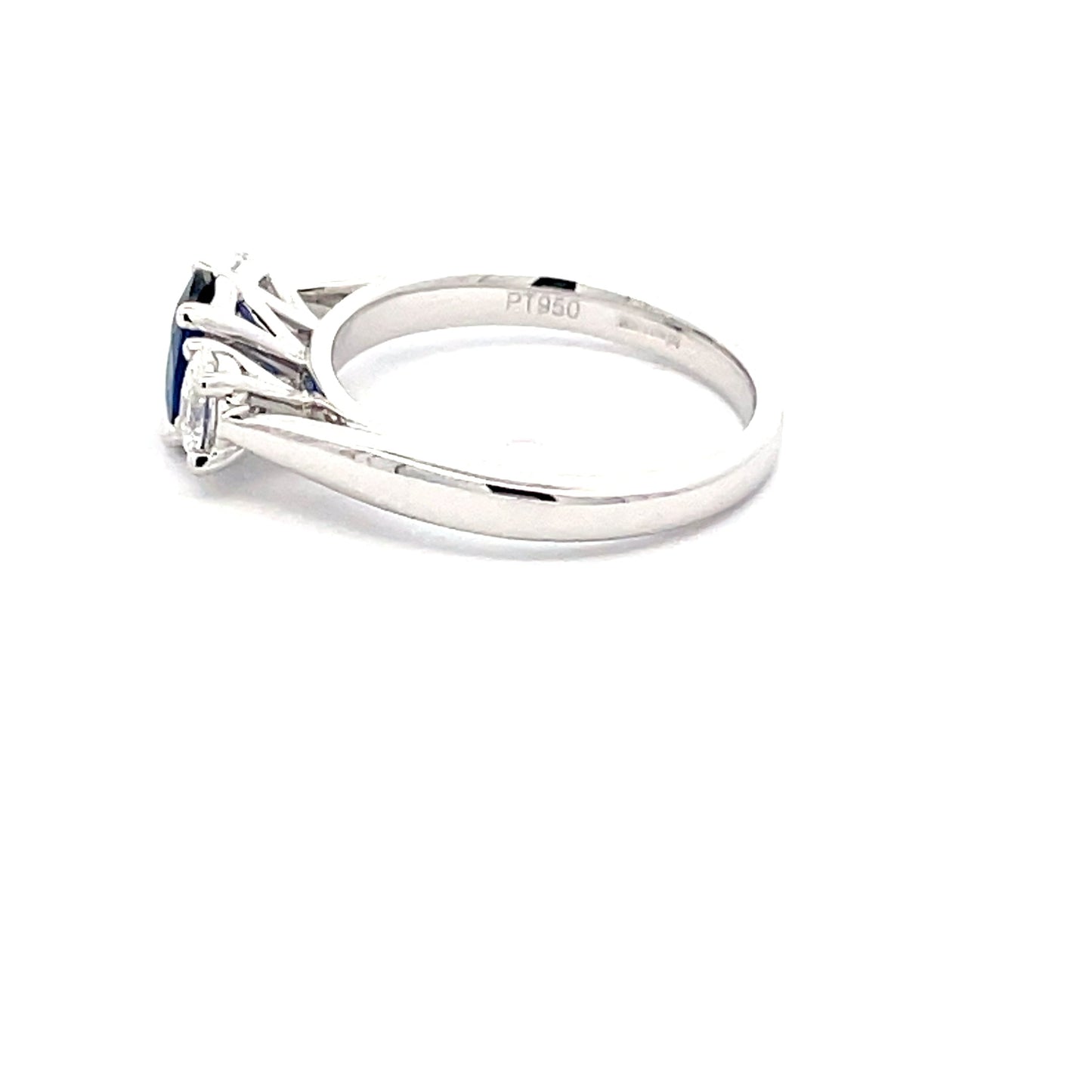 Sapphire and diamond oval 3 stone ring Gardiner Brothers
