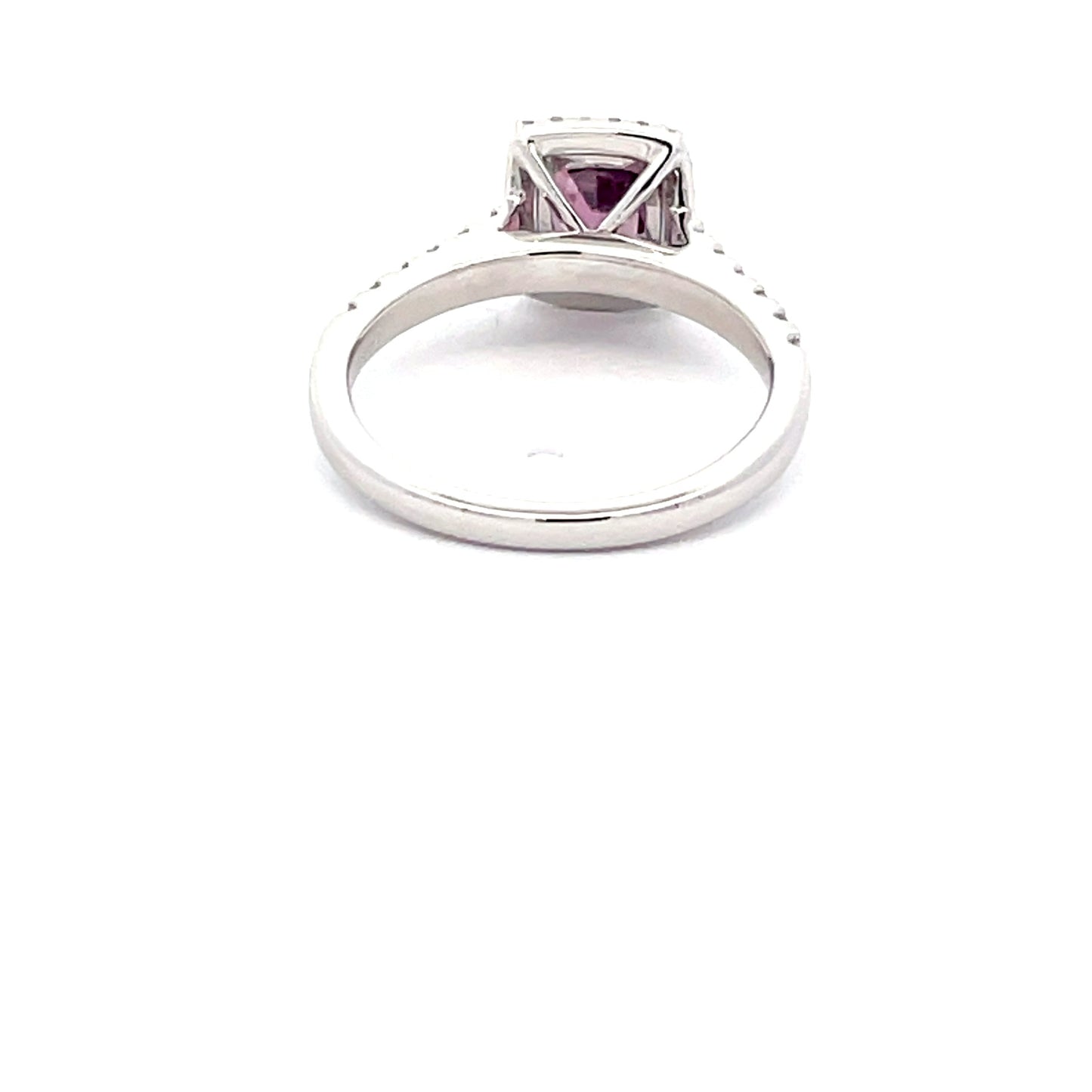 Purple Sapphire and Diamond Halo Style Ring Gardiner Brothers
