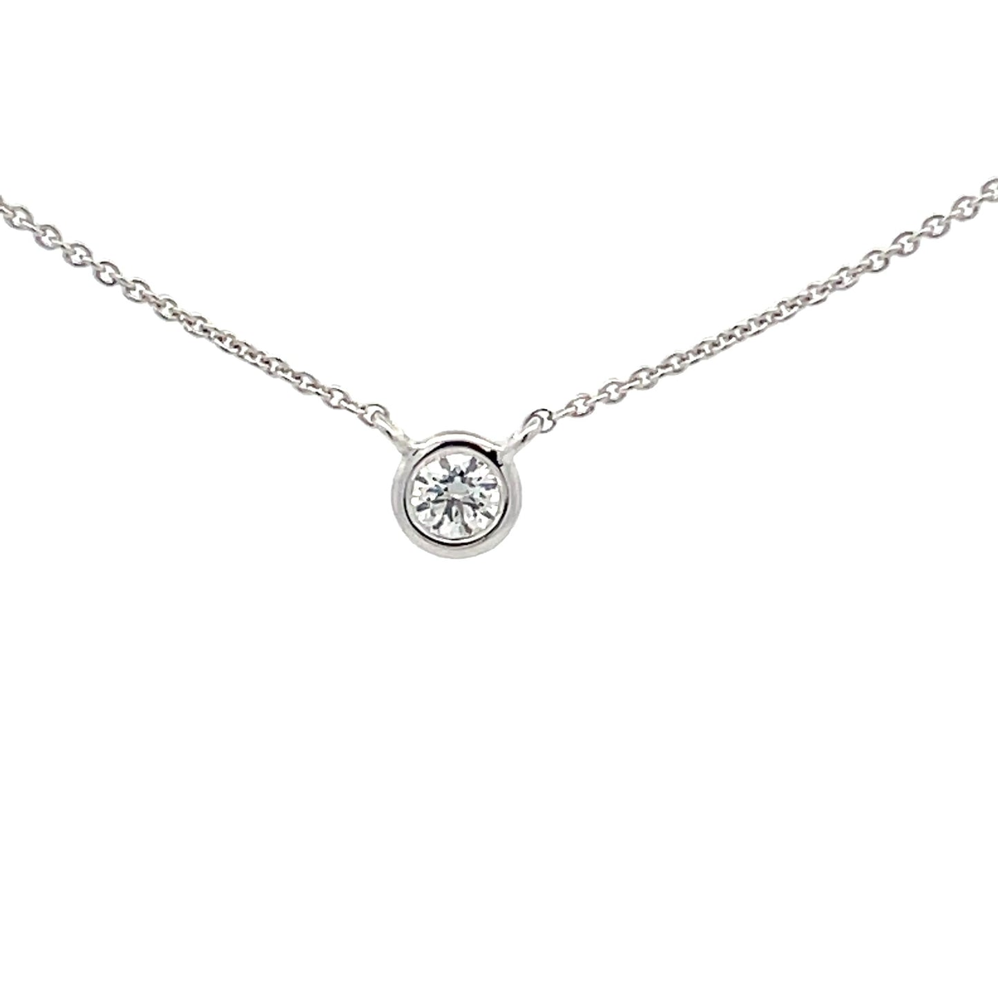 Round Brilliant Cut Diamond Rub-over Style Pendant Gardiner Brothers