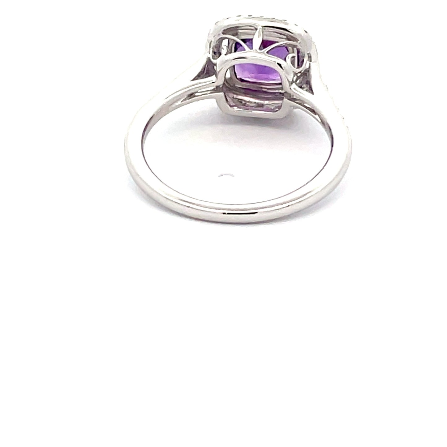 Amethyst and Diamond halo Style Ring Gardiner Brothers