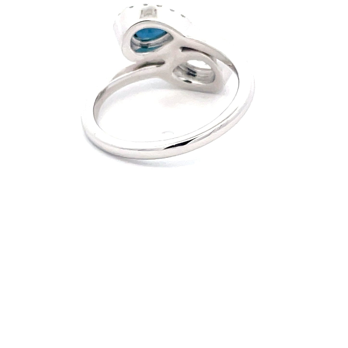 Sapphire and diamond Cross-over style ring Gardiner Brothers