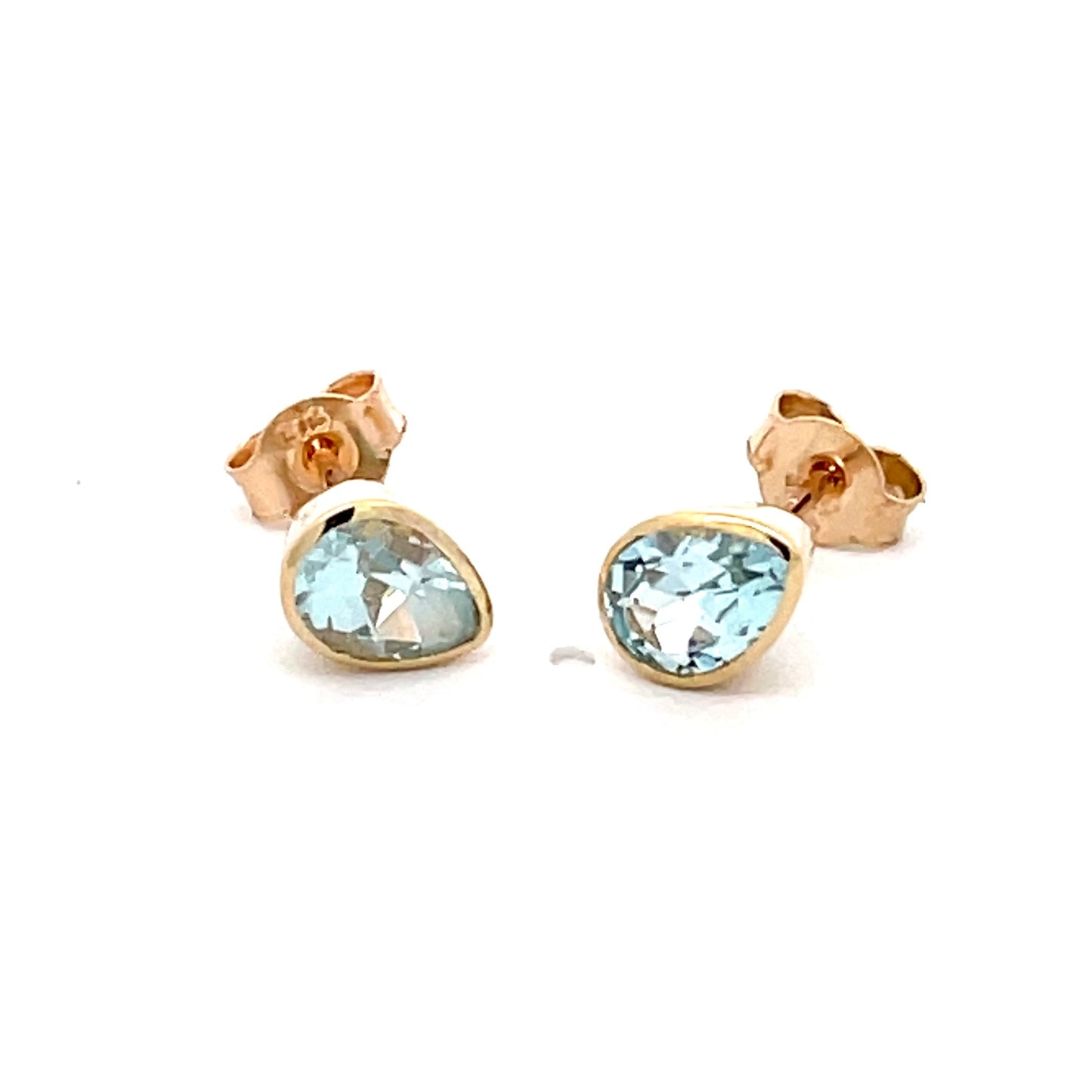 Yellow Gold Pear Shaped Topaz Earrings Gardiner Brothers