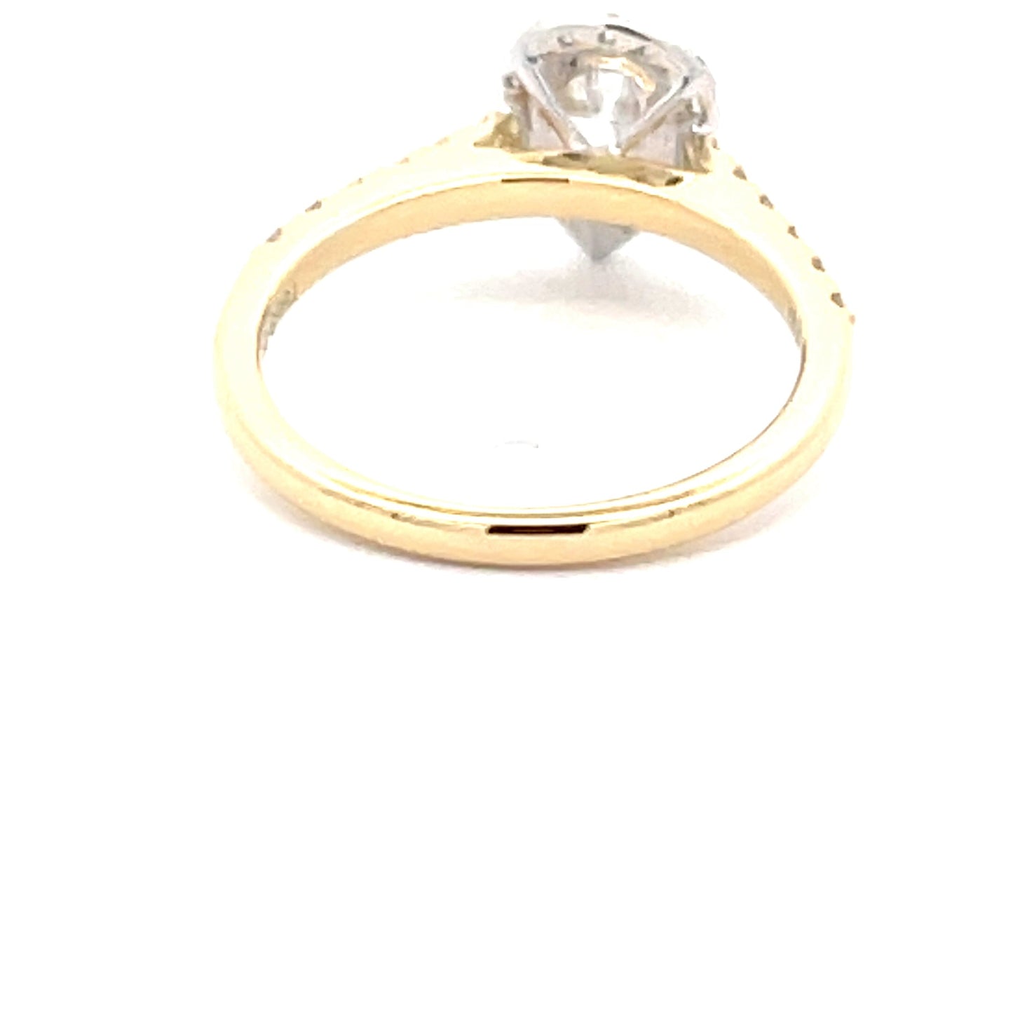 Pear shaped Aurora cut diamond halo style ring - 0.89cts Gardiner Brothers