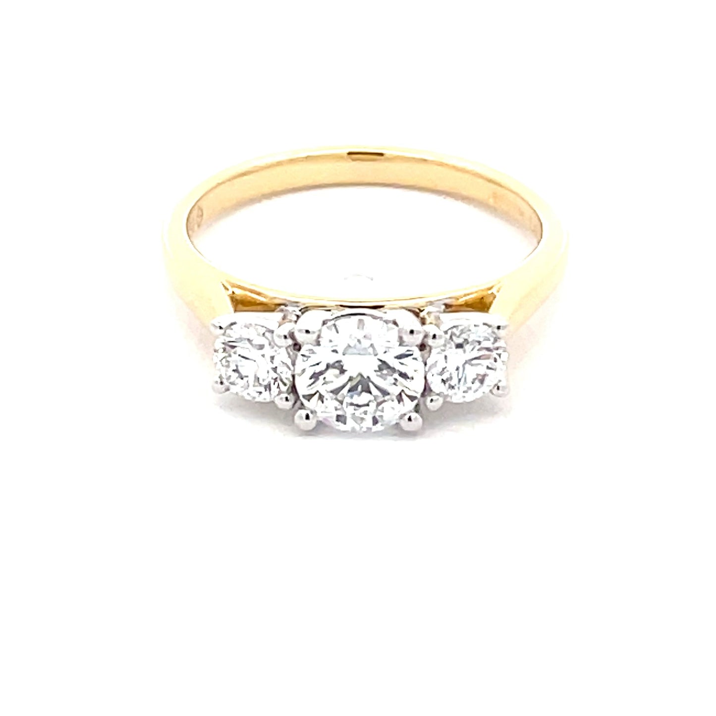 Lab Grown Round Brilliant Cut Diamond 3 Stone Ring - 1.15cts Gardiner Brothers