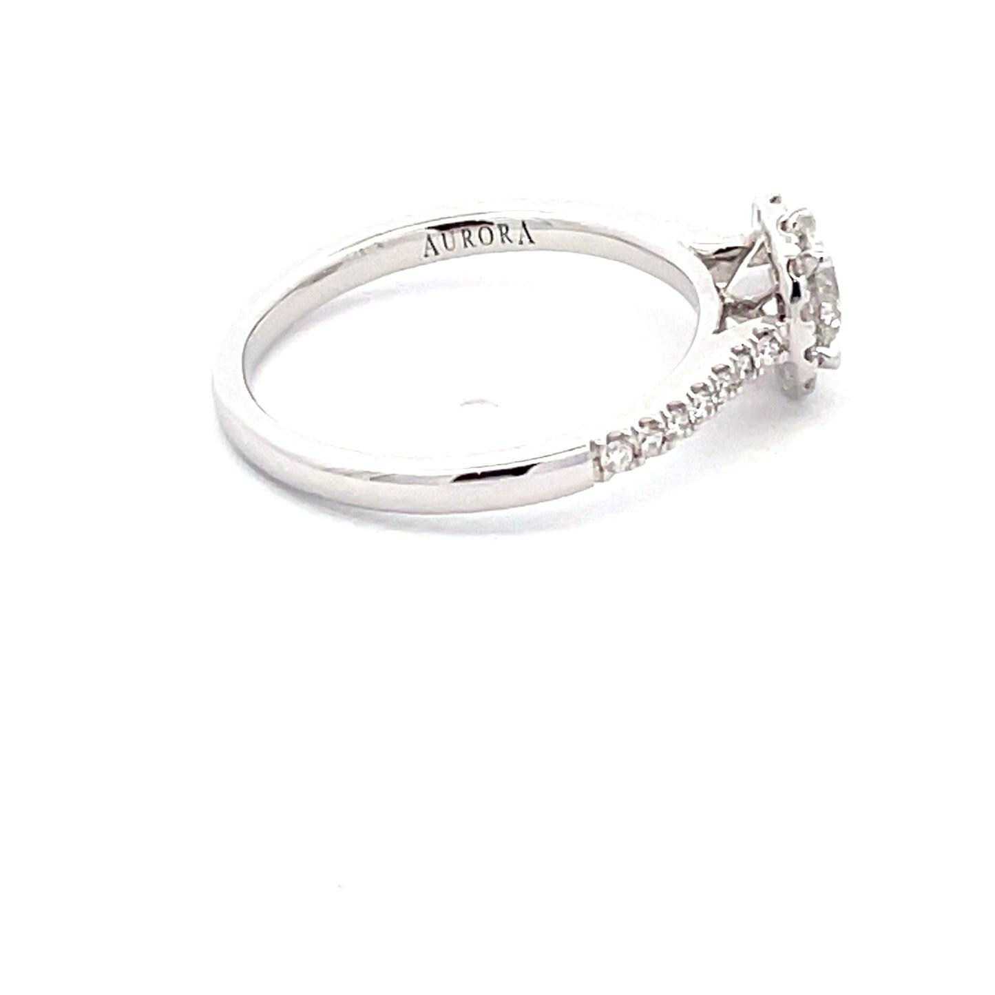 AURORA CUT DIAMOND HALO STYLE RING - 0.82CTS Gardiner Brothers