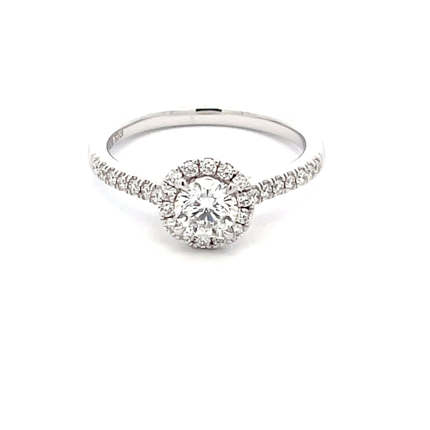 AURORA CUT DIAMOND HALO STYLE RING - 0.82CTS Gardiner Brothers