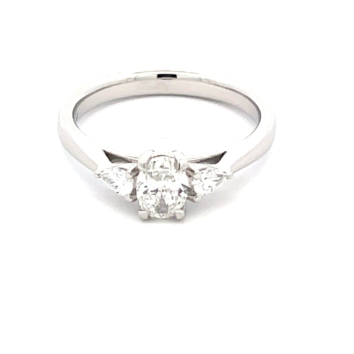 Oval and Pear Shaped Diamond 3 Stone Ring - 0.70cts Gardiner Brothers