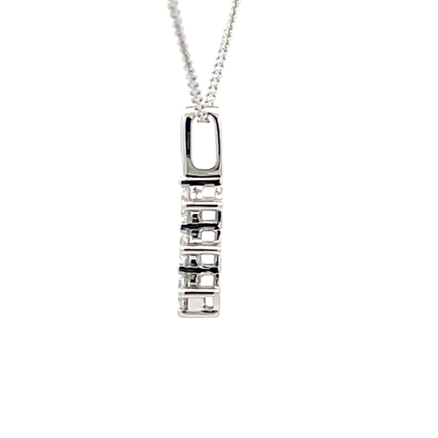 Round Brilliant Cut Diamond 3 Stone Drop Pendant - 0.22cts Gardiner Brothers