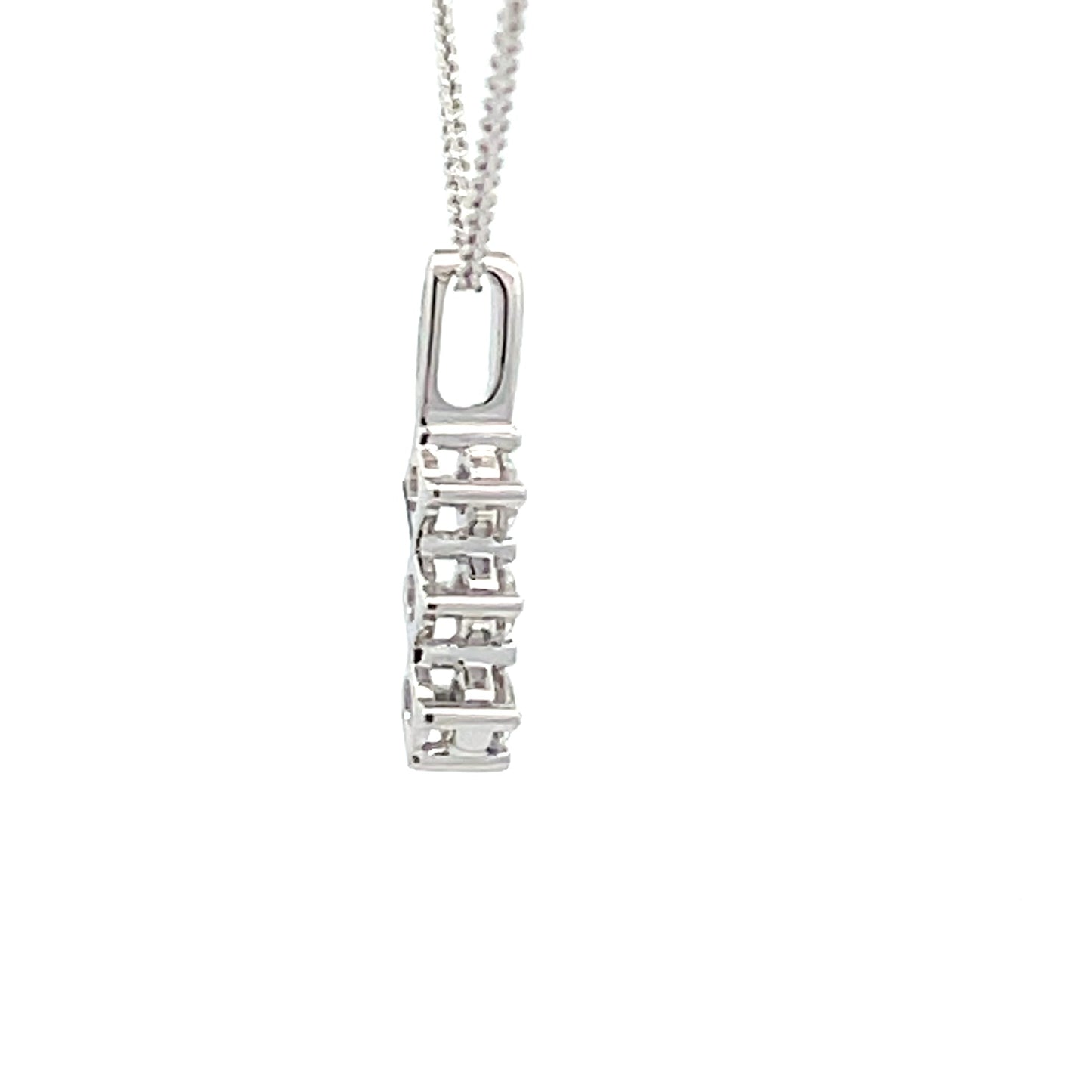 Round Brilliant Cut Diamond 3 Stone Drop Pendant - 0.22cts Gardiner Brothers