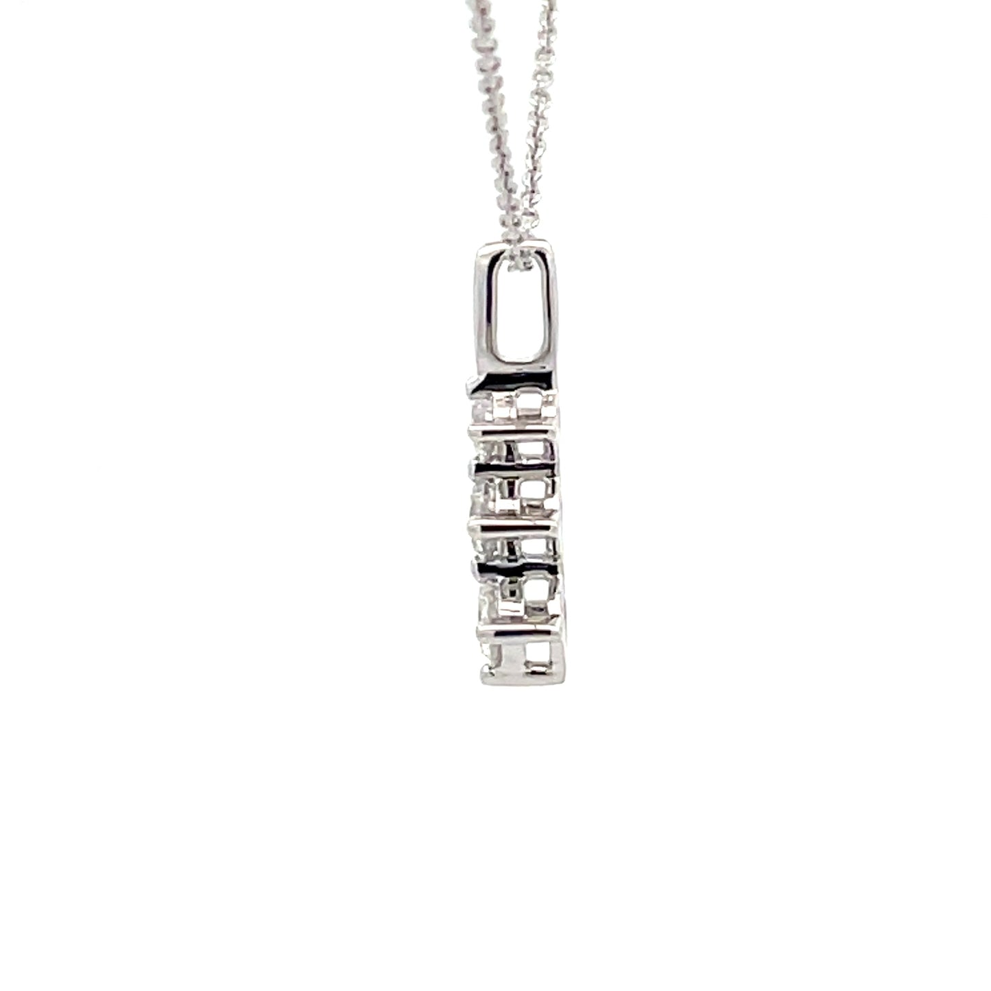 Round Brilliant Cut Diamond 3 Stone Graduated Drop Pendant - 0.33cts Gardiner Brothers