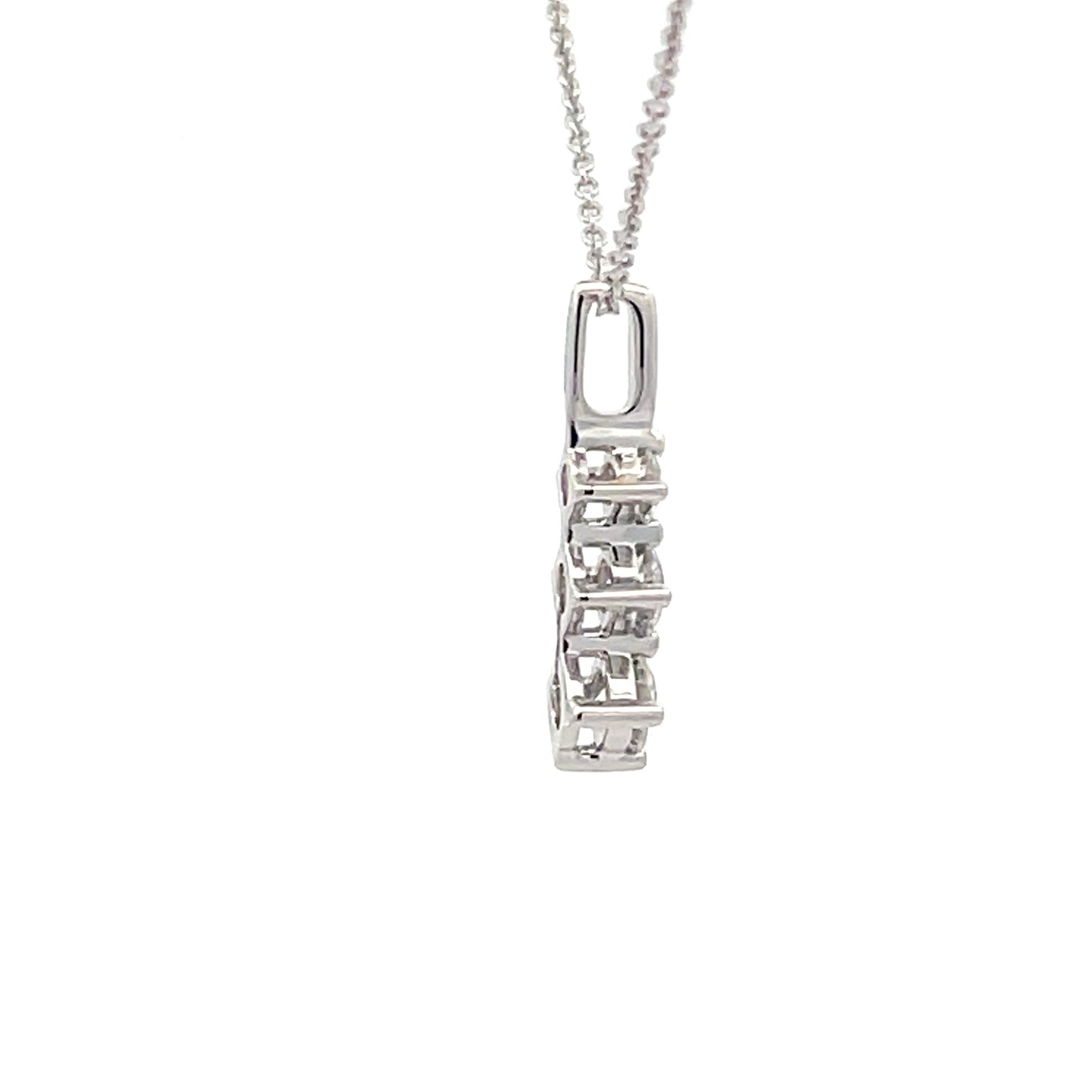 Round Brilliant Cut Diamond 3 Stone Graduated Drop Pendant - 0.33cts Gardiner Brothers