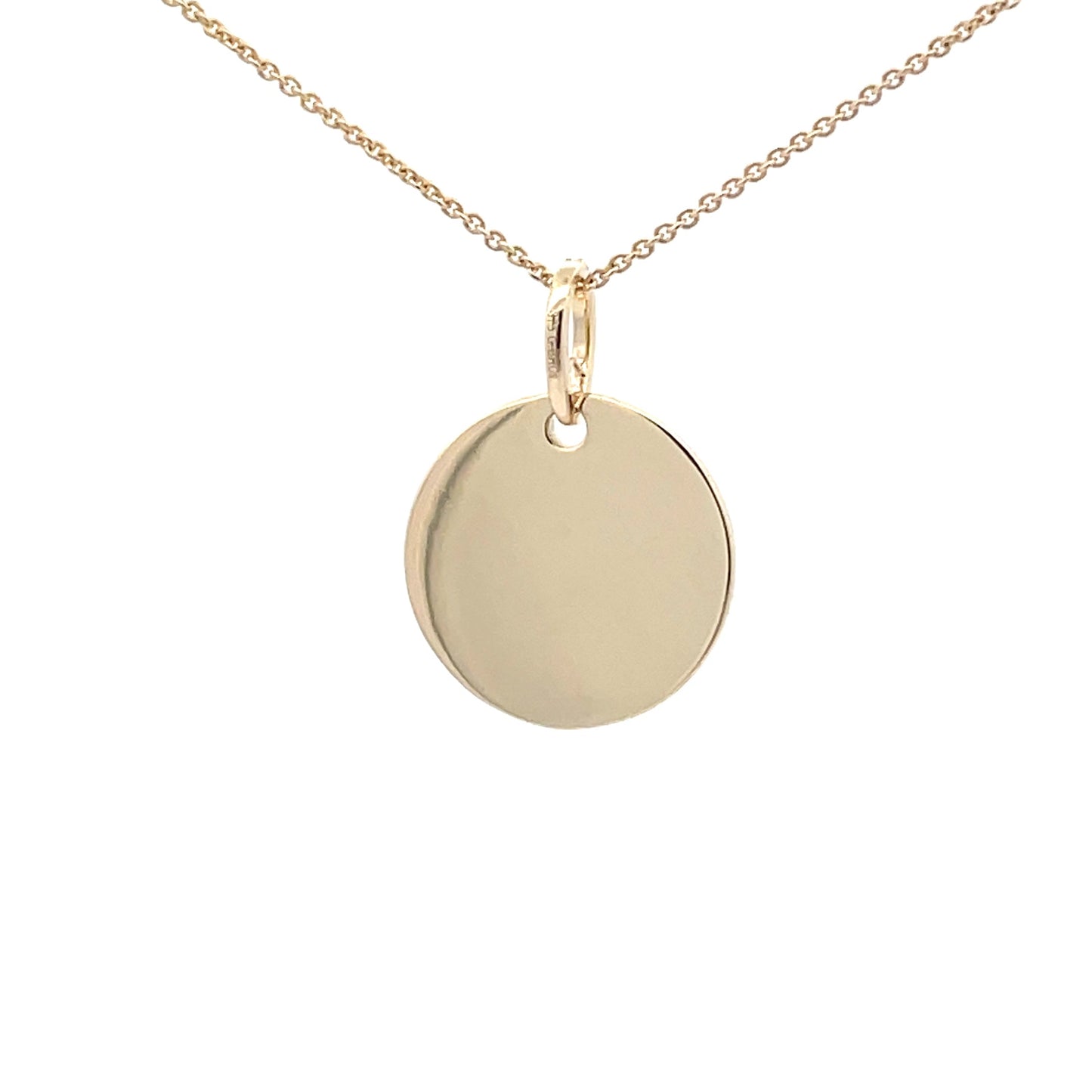 YELLOW GOLD DISC STYLE PENDANT Gardiner Brothers