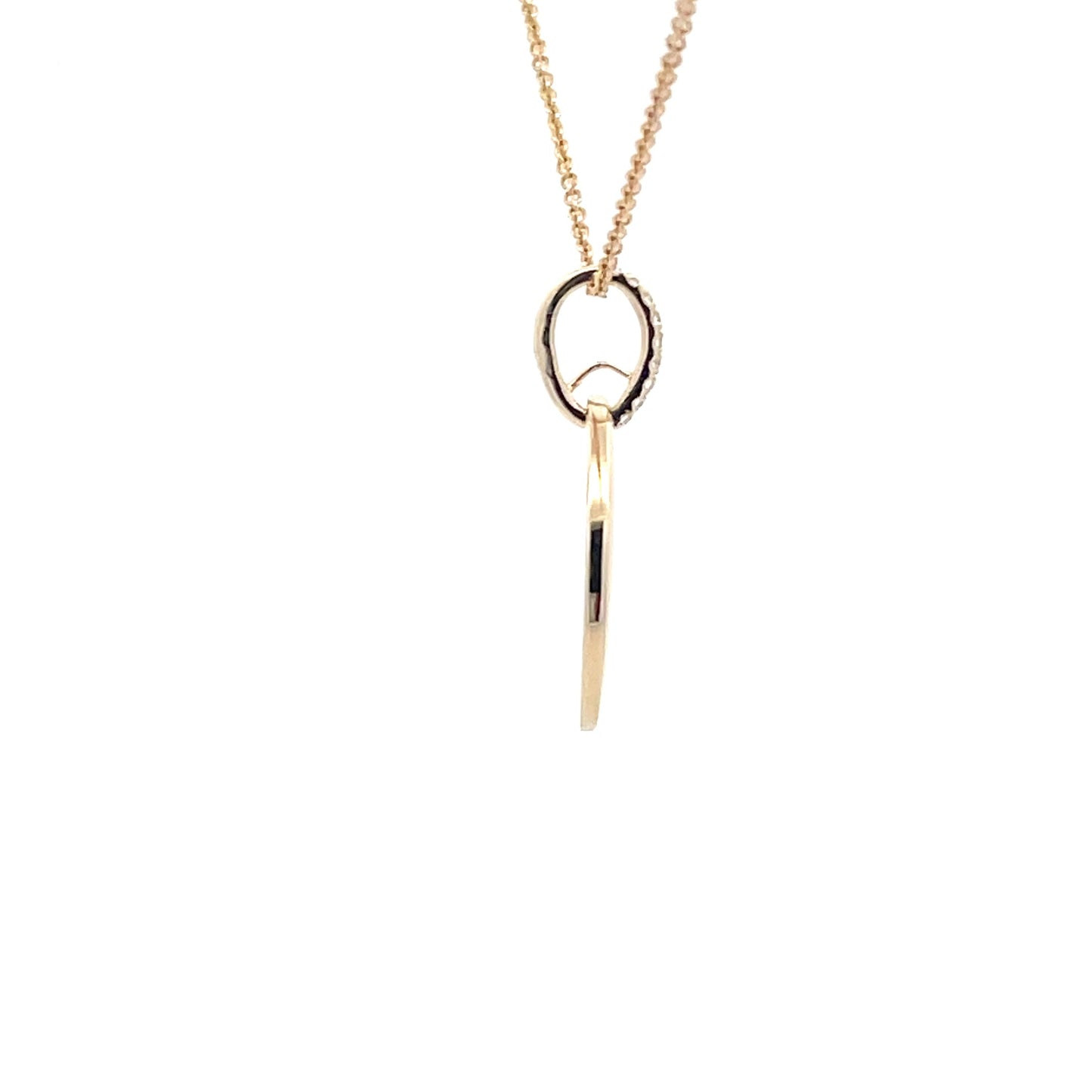 YELLOW GOLD DISC STYLE PENDANT Gardiner Brothers