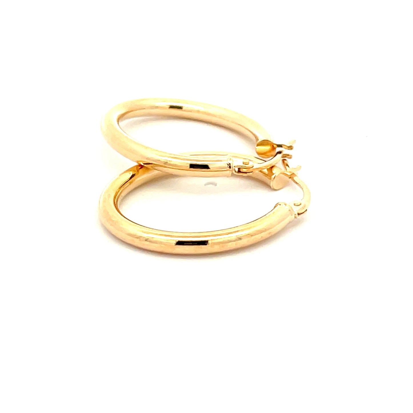 Yellow Gold Tubular Hoop Earrings Gardiner Brothers