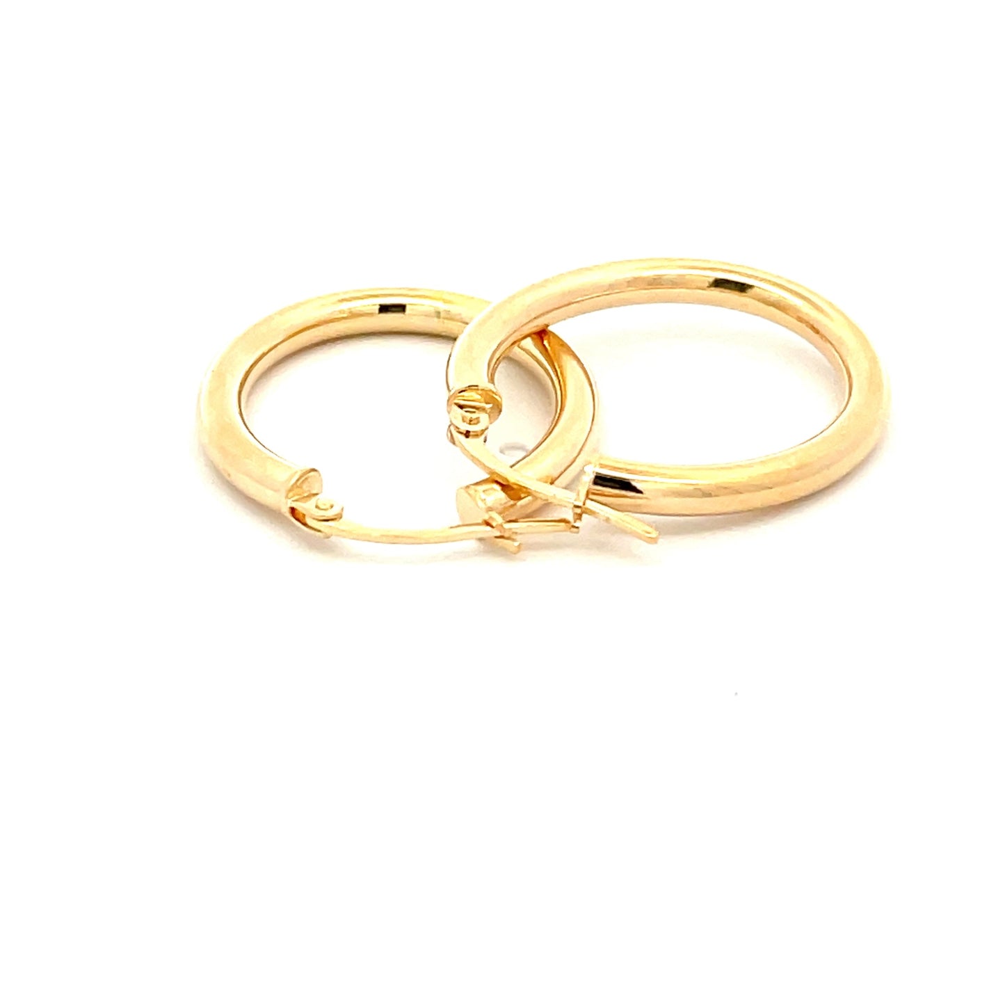 Yellow Gold Tubular Hoop Earrings Gardiner Brothers