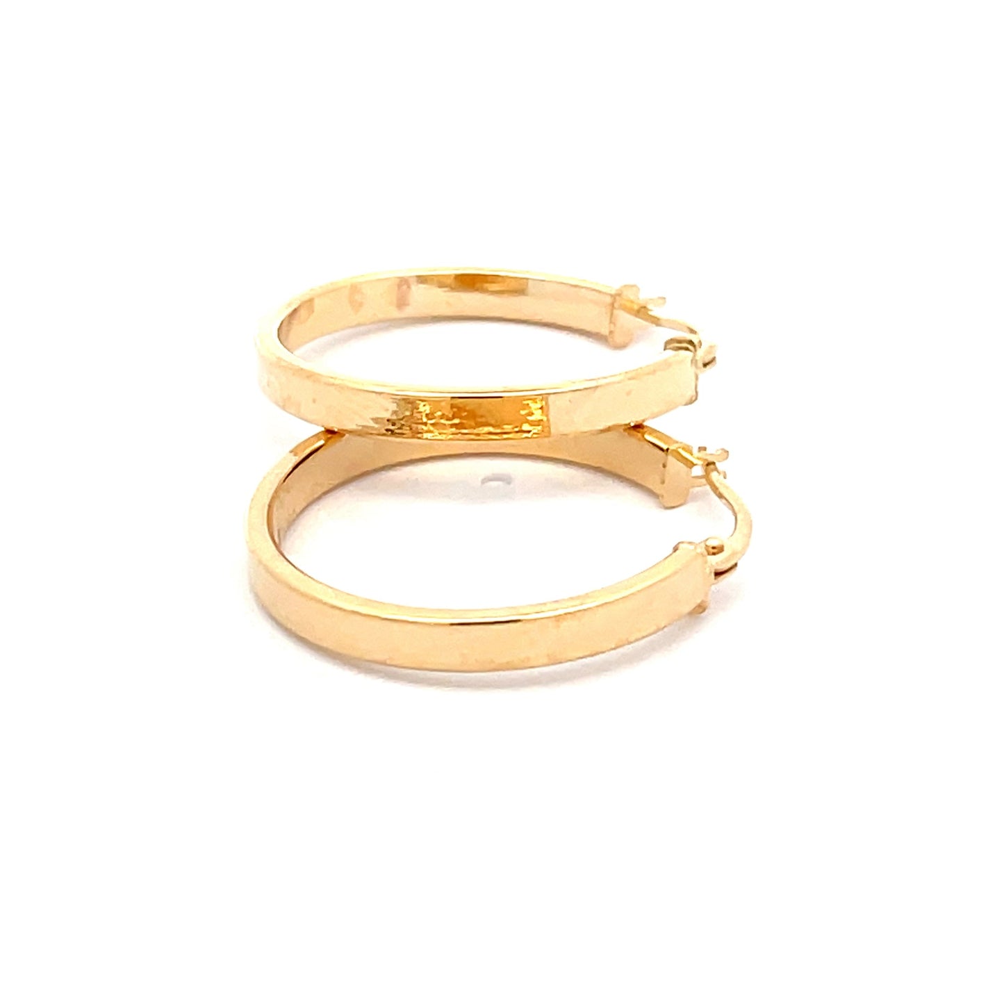 Yellow Gold Square Profile Hoop Earrings Gardiner Brothers
