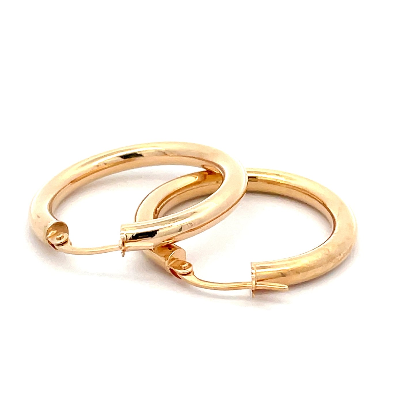 Yellow Gold Circular Hoop Earrings Gardiner Brothers