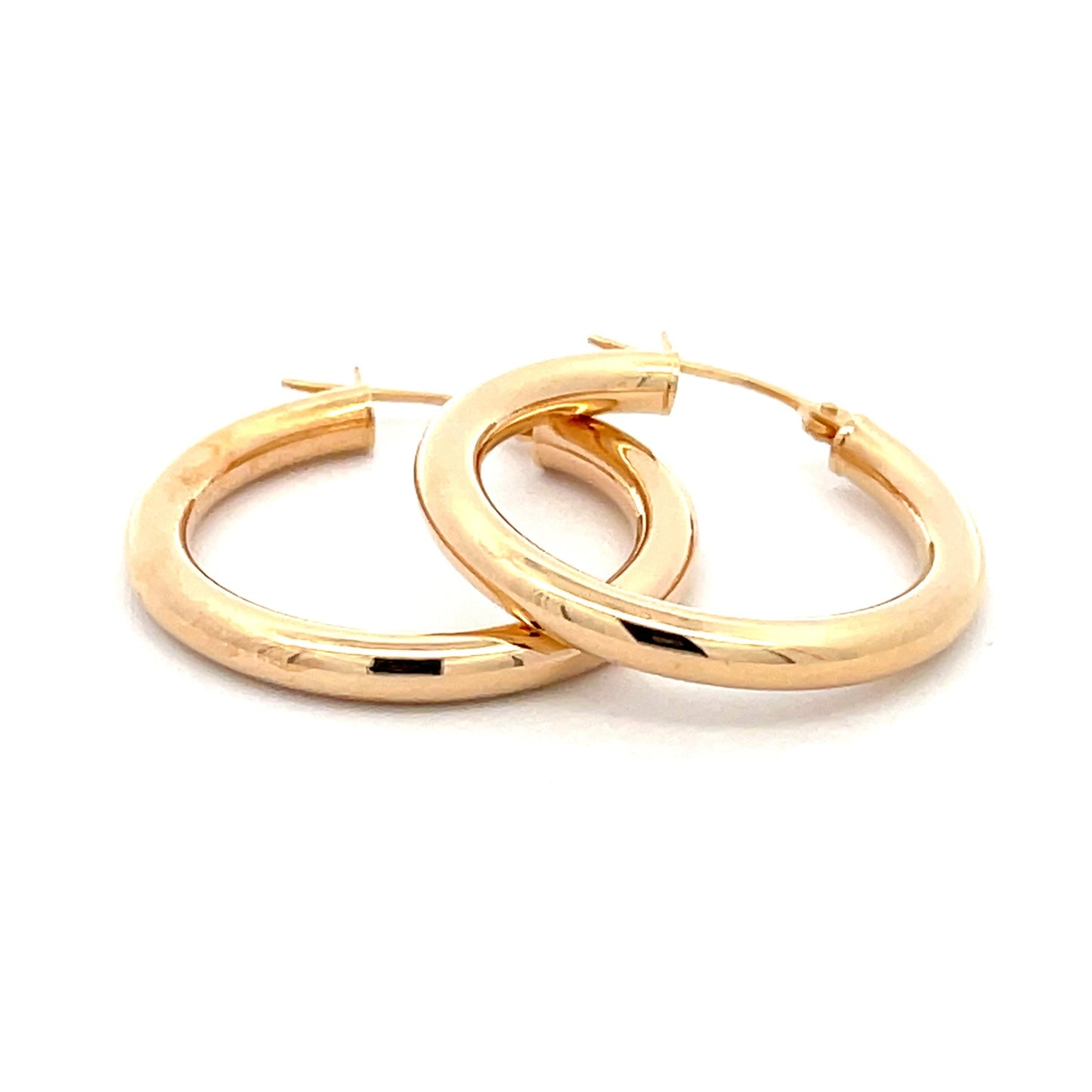 Yellow Gold Circular Hoop Earrings Gardiner Brothers