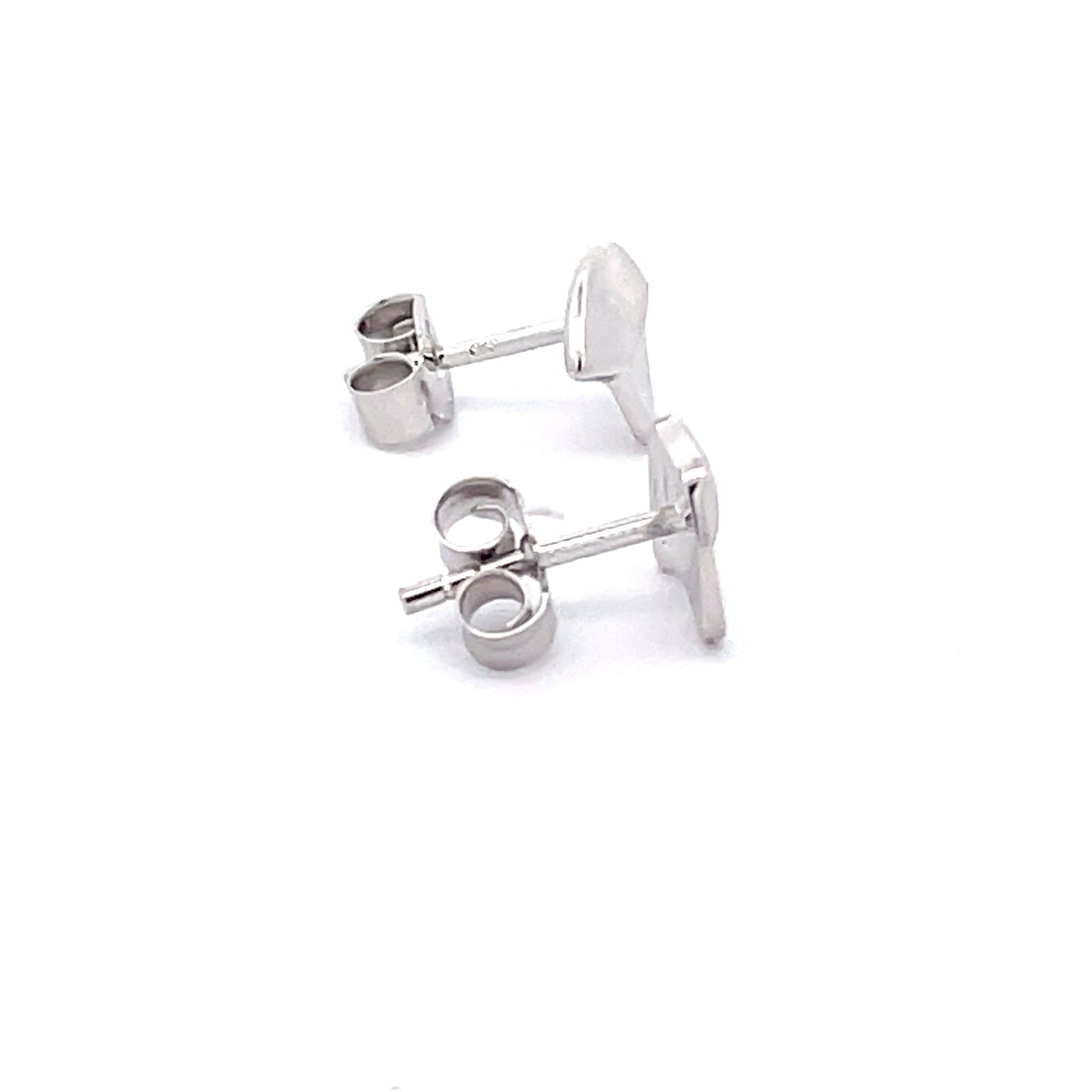 White Gold Ribbon Stud Earring Gardiner Brothers