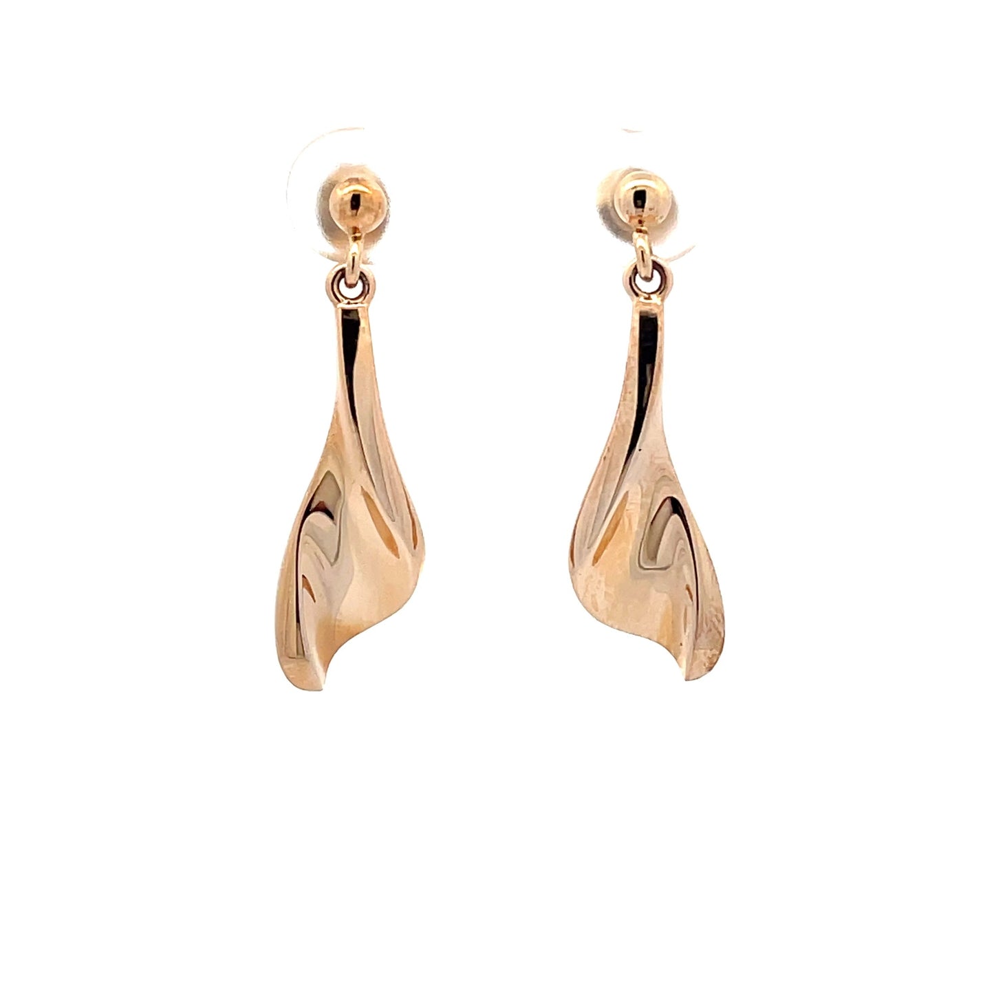 Yellow Gold Blade Style Drop Earring Gardiner Brothers