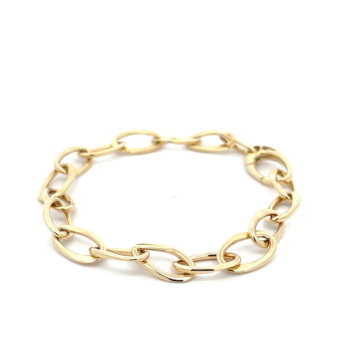 Yellow Gold Wavy Link Style Bracelet Gardiner Brothers