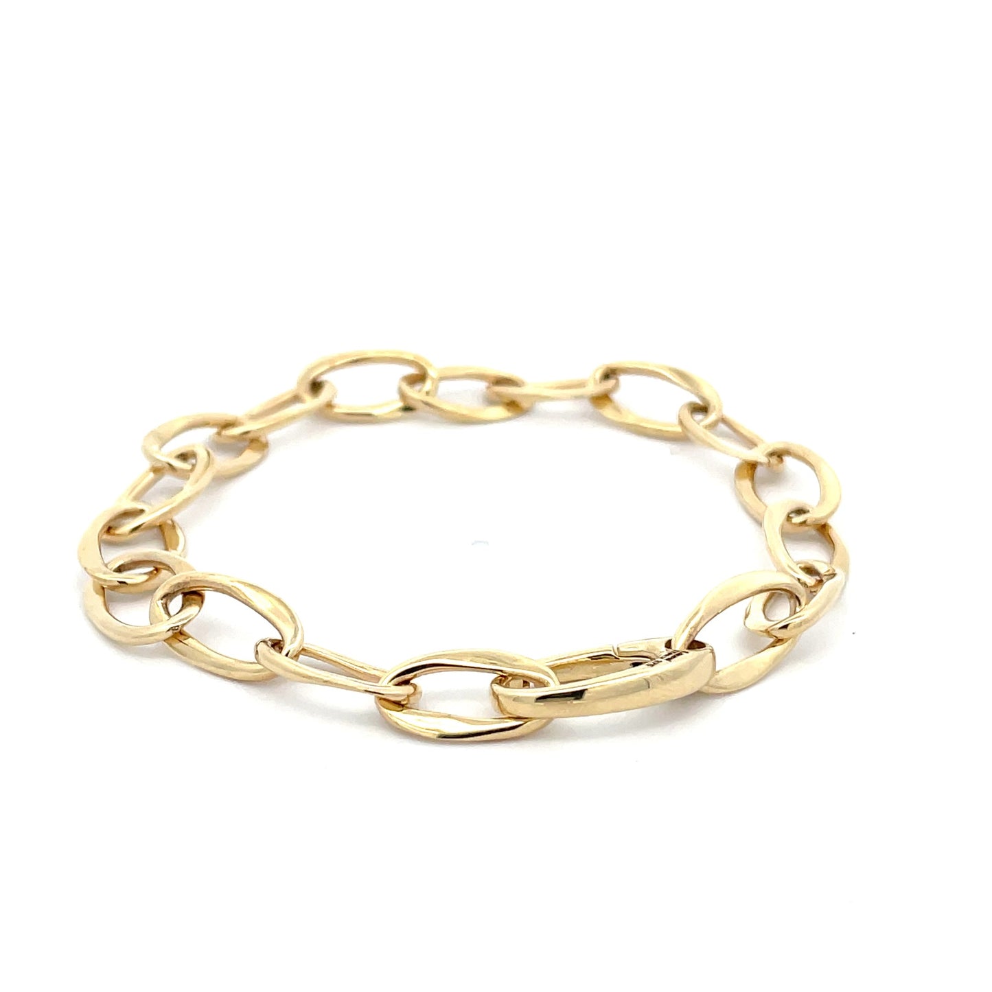 Yellow Gold Wavy Link Style Bracelet Gardiner Brothers