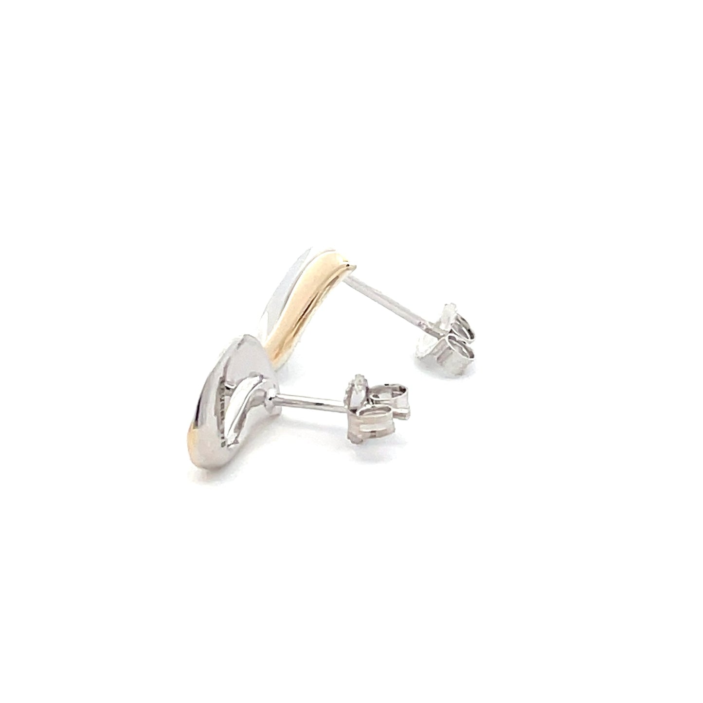 Yellow and White Gold Teardrop earrings Gardiner Brothers
