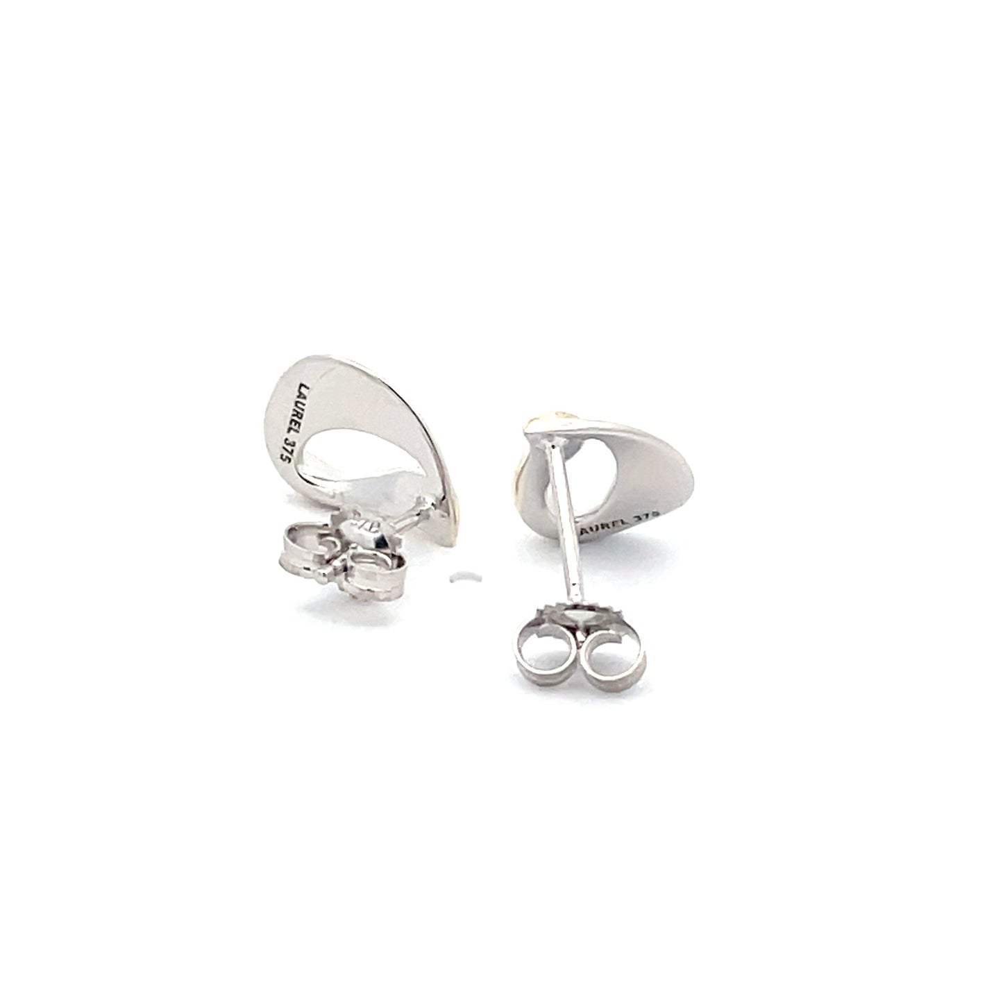 Yellow and White Gold Teardrop earrings Gardiner Brothers